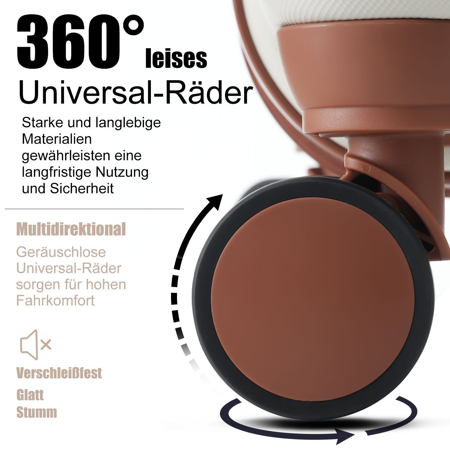 Flieks Hartschalen-Trolley, 4 Rollen, Hartschalenkoffer Handgepäcktrolley Reisekoffer, wasserdicht