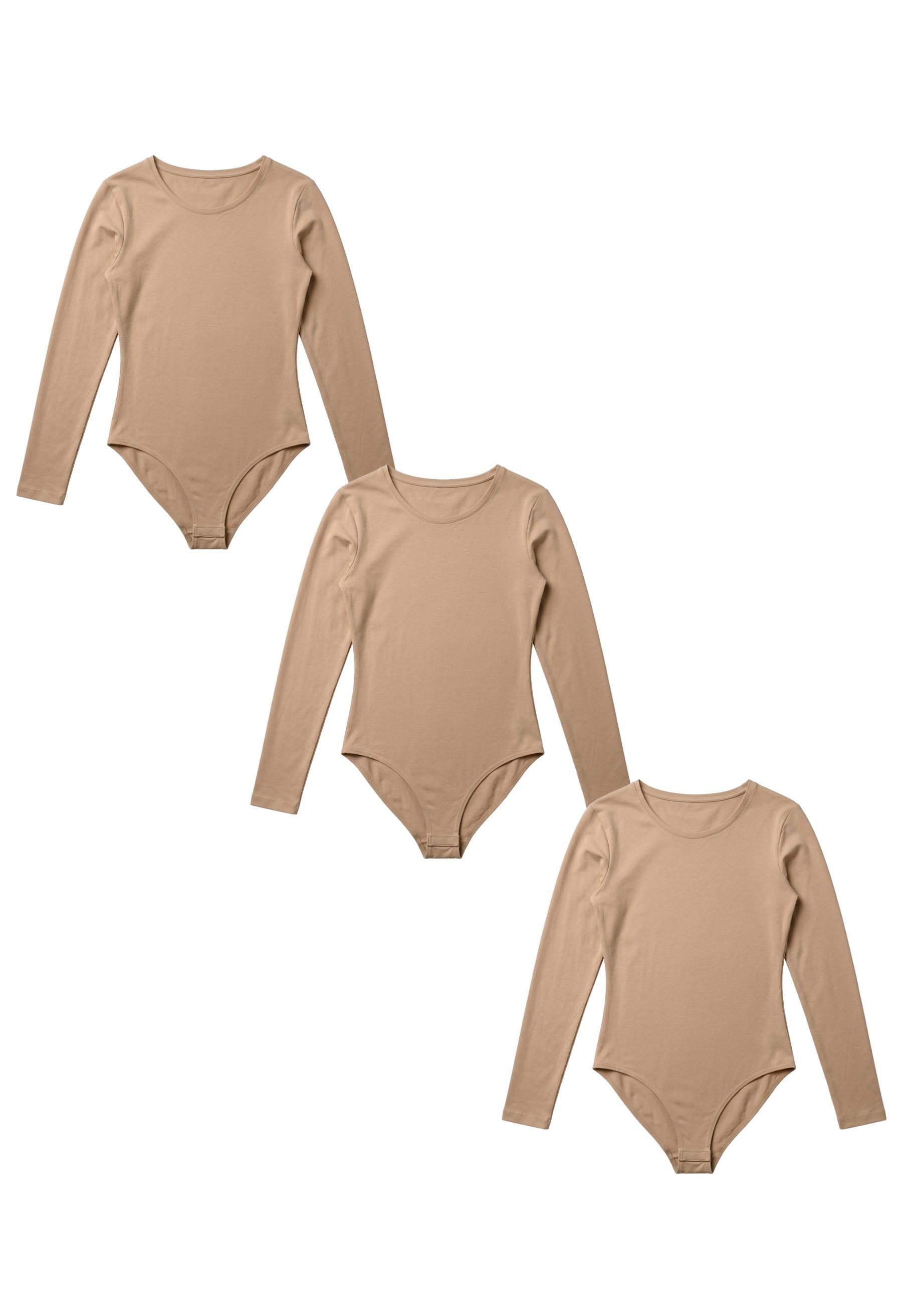 Diademita Body BASIC MAX Langarm Body Frauen 3er Pack (Set, 3-tlg., 3er Pack)