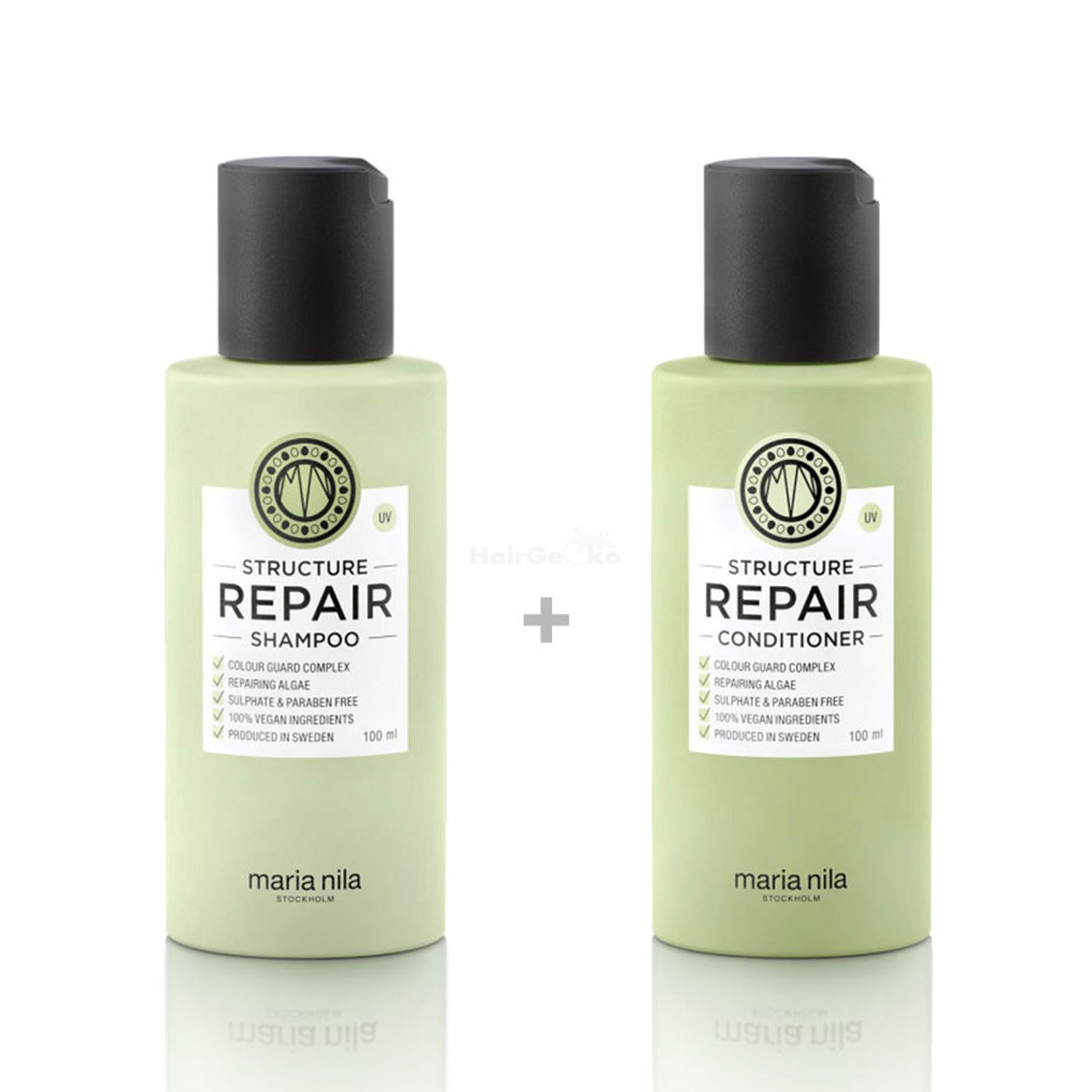 Maria Nila Haarshampoo Structure Repair Travel Set - Shampoo 100 ml + Conditioner 100 ml, 2-tlg.