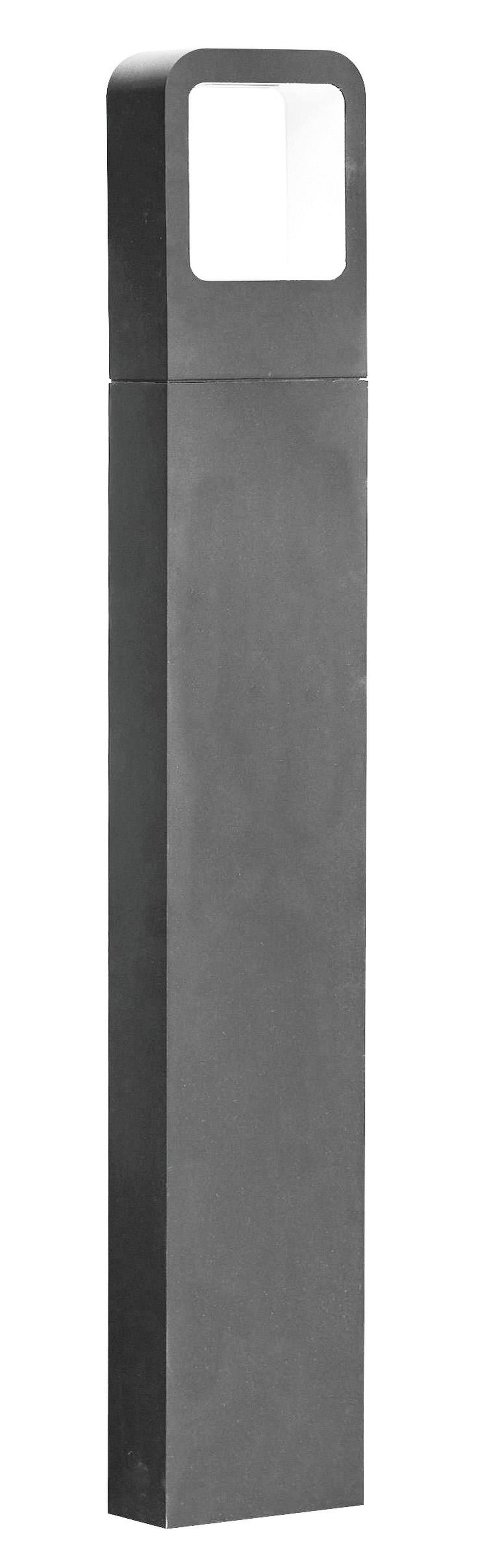 Licht-Erlebnisse Pollerleuchte AFTON, LED, Warmweiß, LED Wegeleuchte Garten IP54 80 cm hoch Dunkelgrau warmweiß 3000 K