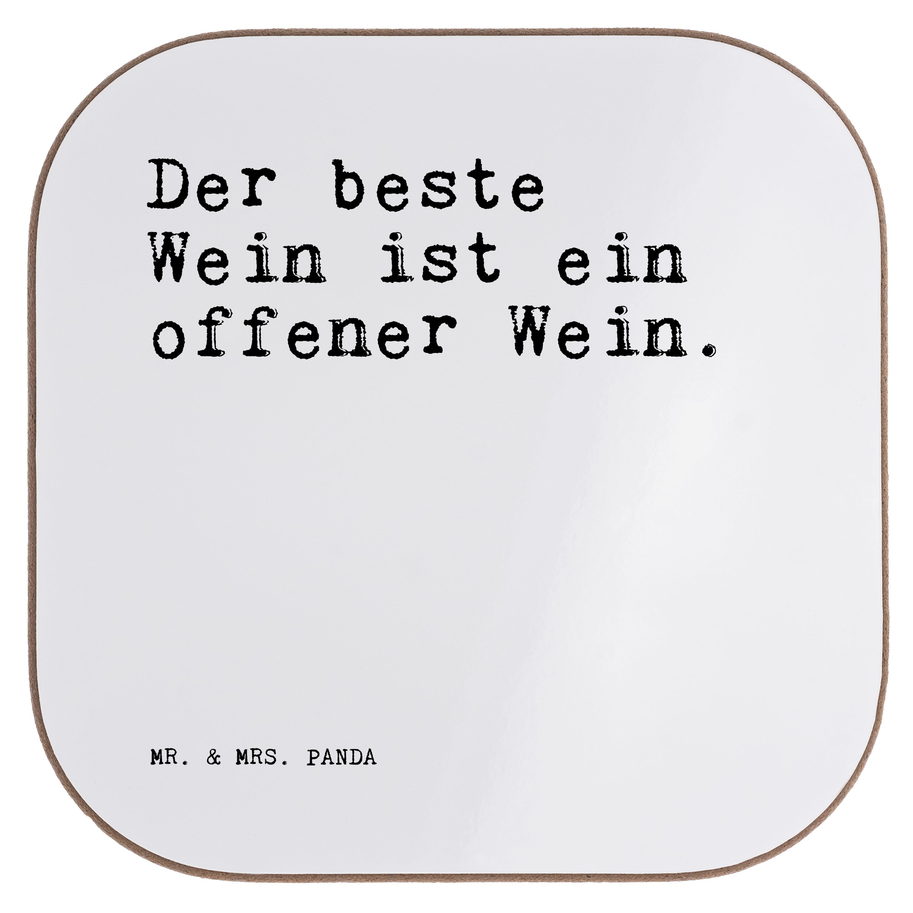 Panda - Get, Geschenk, Weiß Der beste Wein Bierdeckel, & ist... 1-tlg. - Spruch, Mrs. Mr. Getränkeuntersetzer Wein