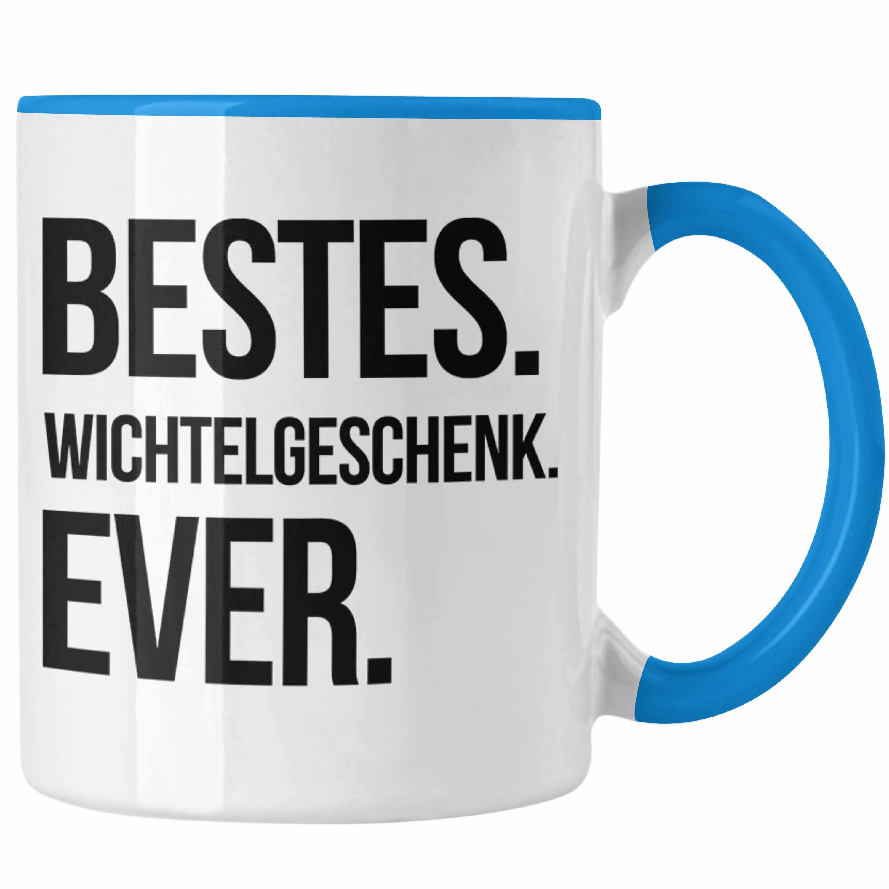 Trendation Tasse Wichtelgeschenk für Frauen Kollegen Geschenk Wichteln Weihnachten Best Blau