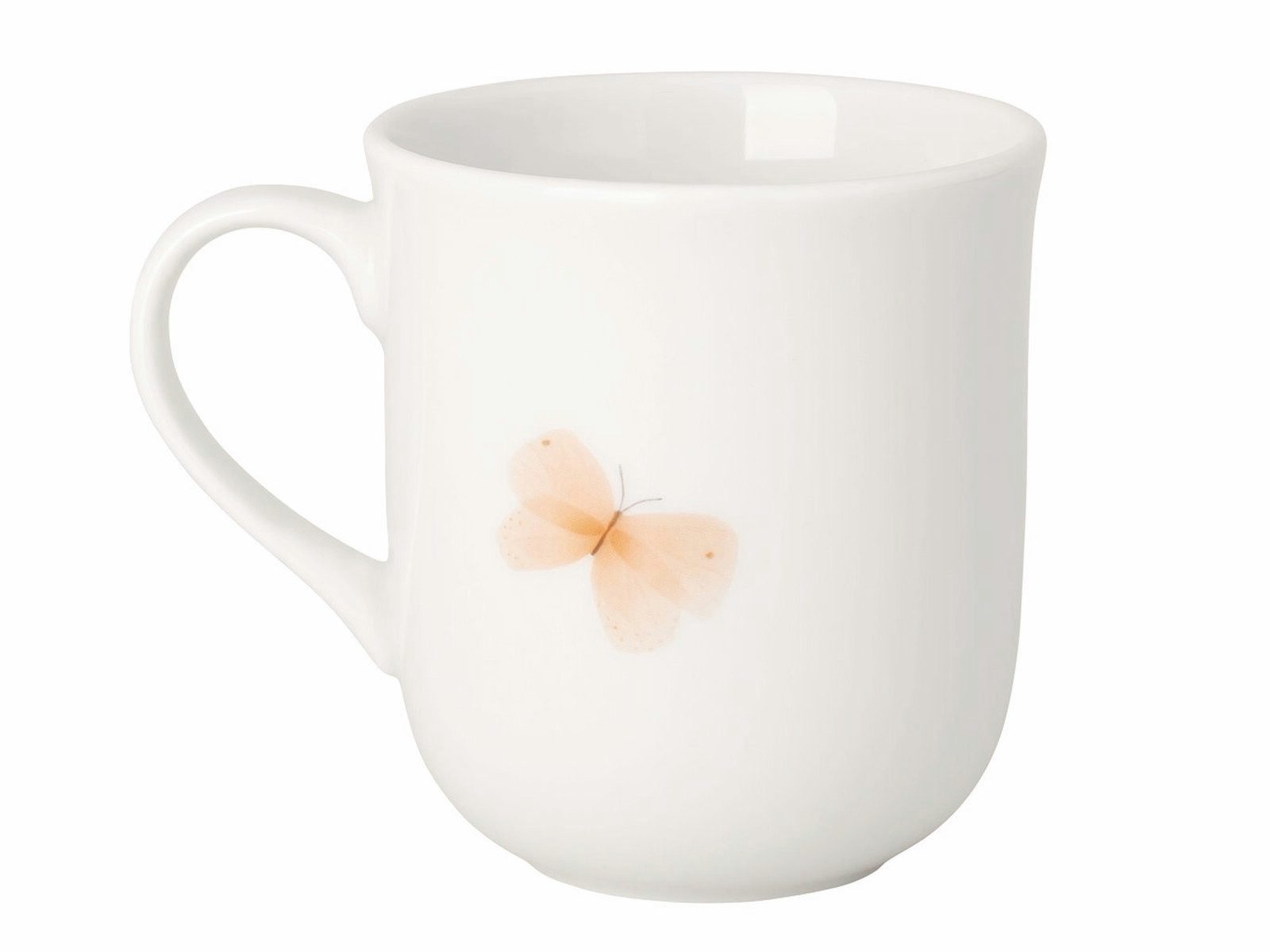 Hutschenreuther Becher Frühlingsgrüsse Blumenvasen Becher mit Henkel 0,4l, Porzellan