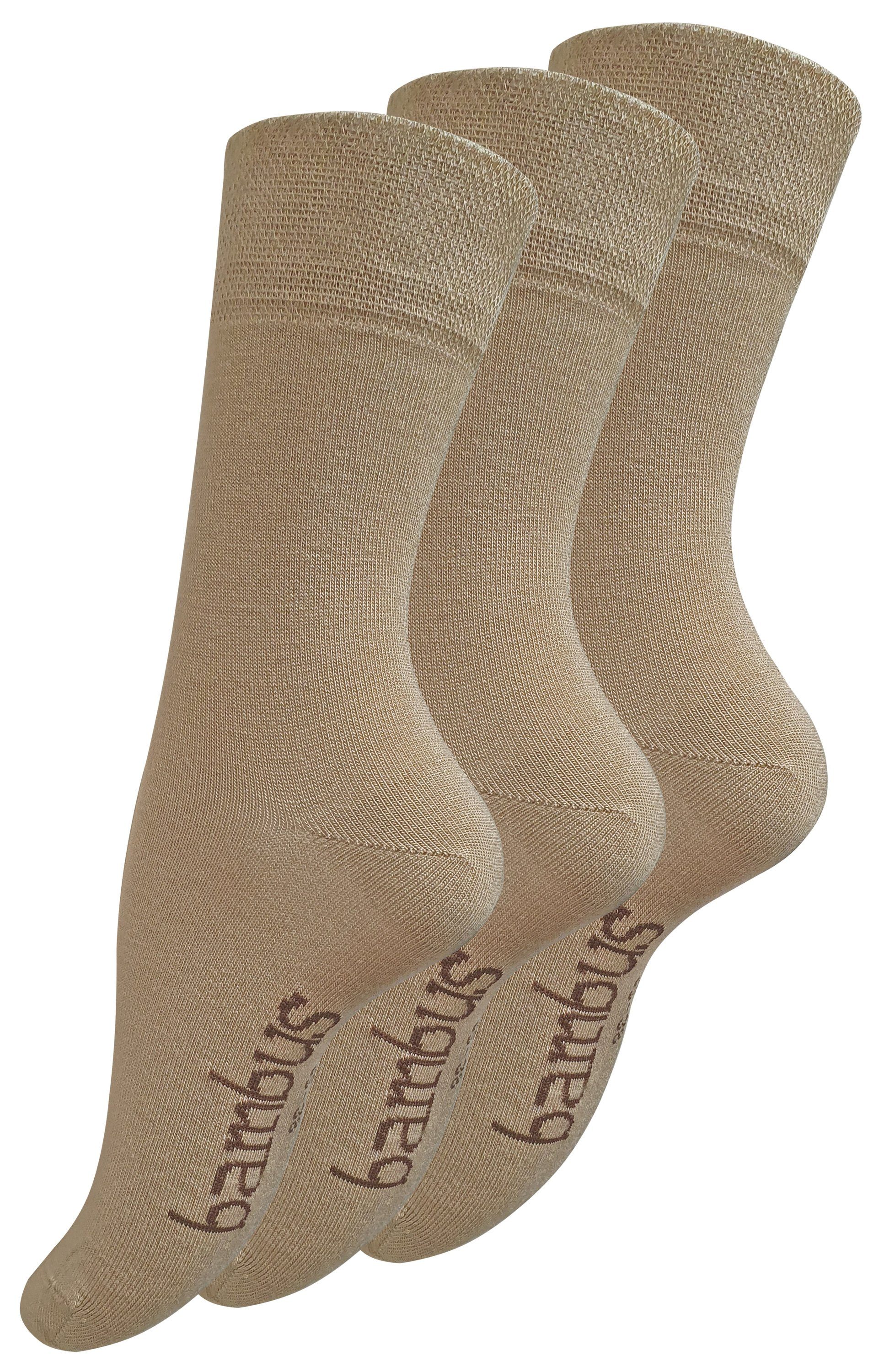 Vincent Creation® Socken beige Viskose weich atmungsaktiv durch und (6-Paar)