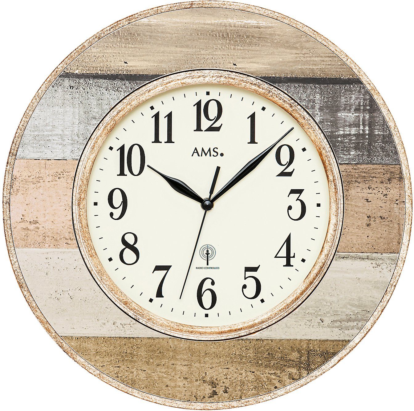 AMS Funkwanduhr F5975 (Quarzuhr,Wohnzimmer,Esszimmer,Küche,Arbeitszimmer,Bü günstig online kaufen