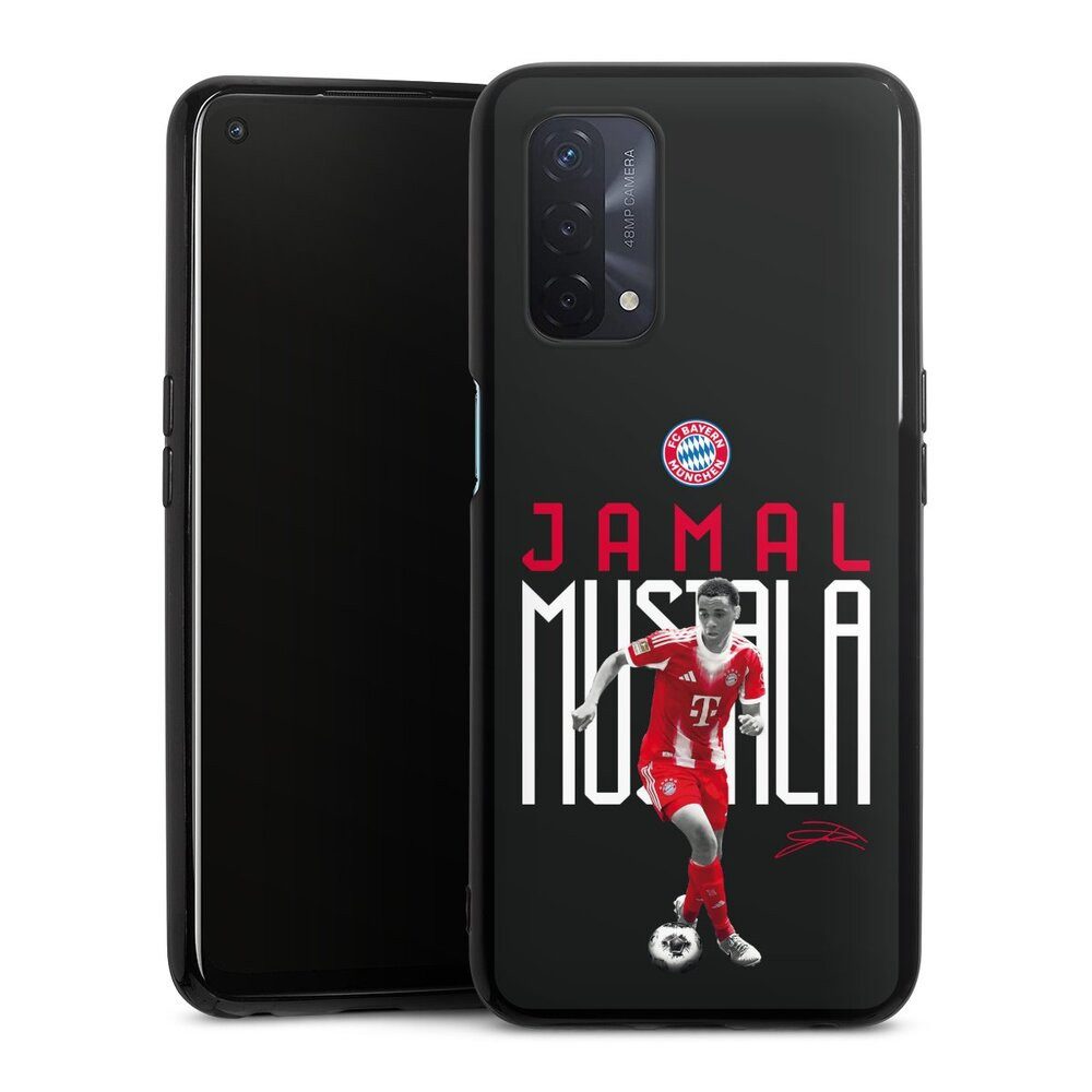 DeinDesign Handyhülle FC Bayern München Jamal Musiala Offizielles Lizenzprodukt, Oppo A54 5G Silikon Hülle Bumper Case Handy Schutzhülle