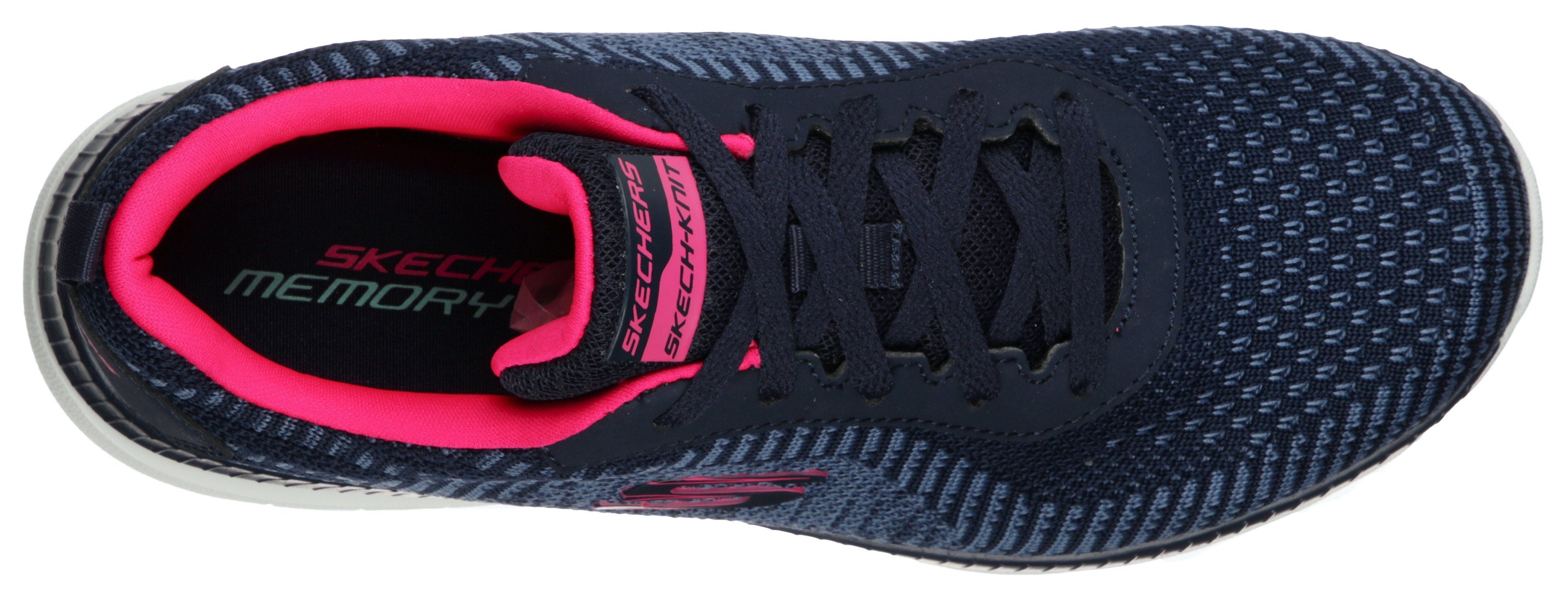 navy Strick-Optik BOUNTIFUL-PURIST Skechers Sneaker in