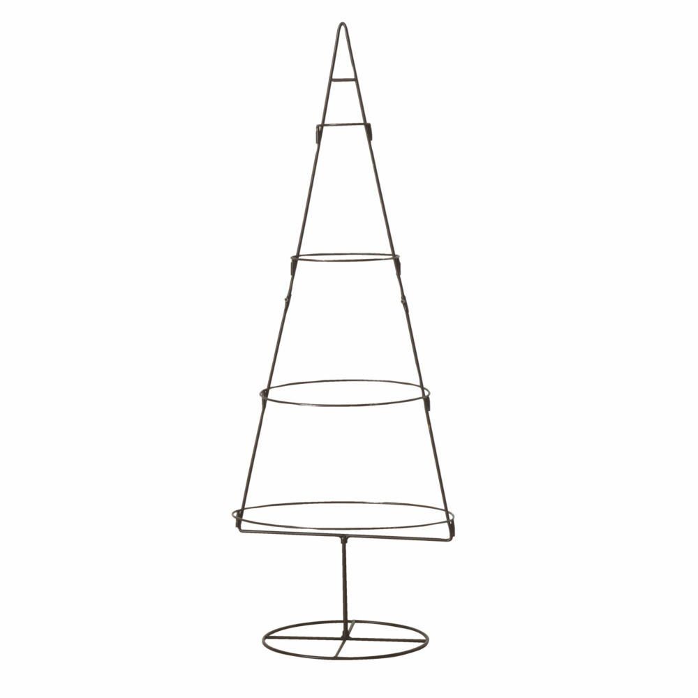 Spetebo Dekobaum Metall Aufsteller Tanne dunkelbraun - 111 cm (Stück, 1 St. günstig online kaufen