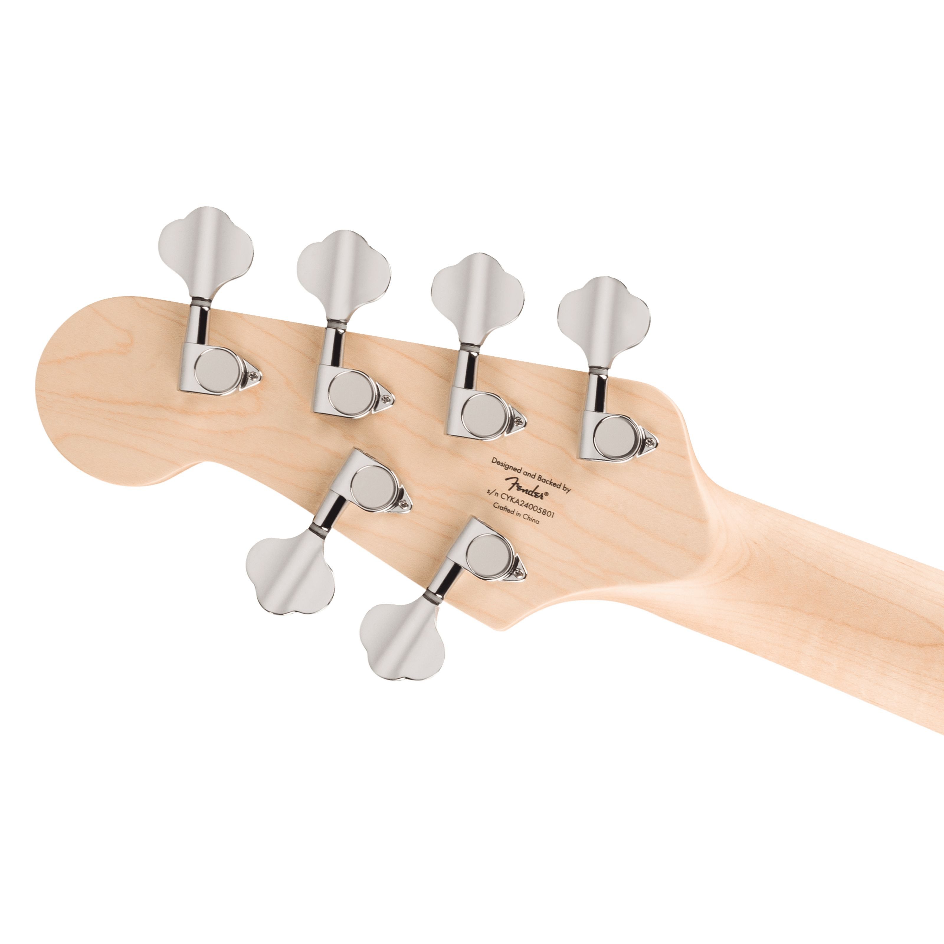 Squier E-Bass, E-Bässe, 6-Saiter E-Bässe, Affinity Series Jazz Bass VI LRL Black Metallic - E-Bass