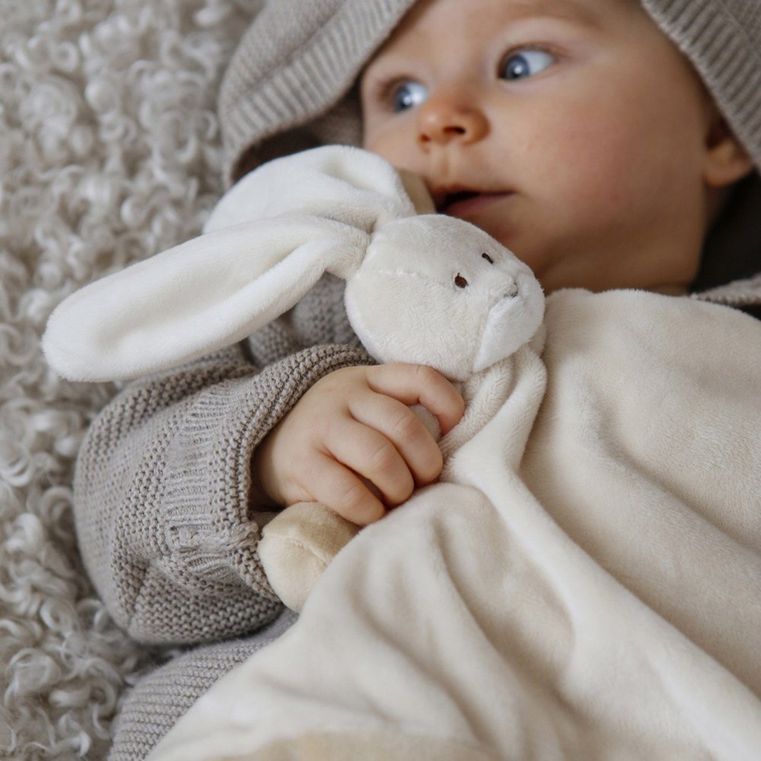 Teddykompaniet Kuscheltier (1-St), Weiche Schmusedecke Hase cm Diinglisar 35