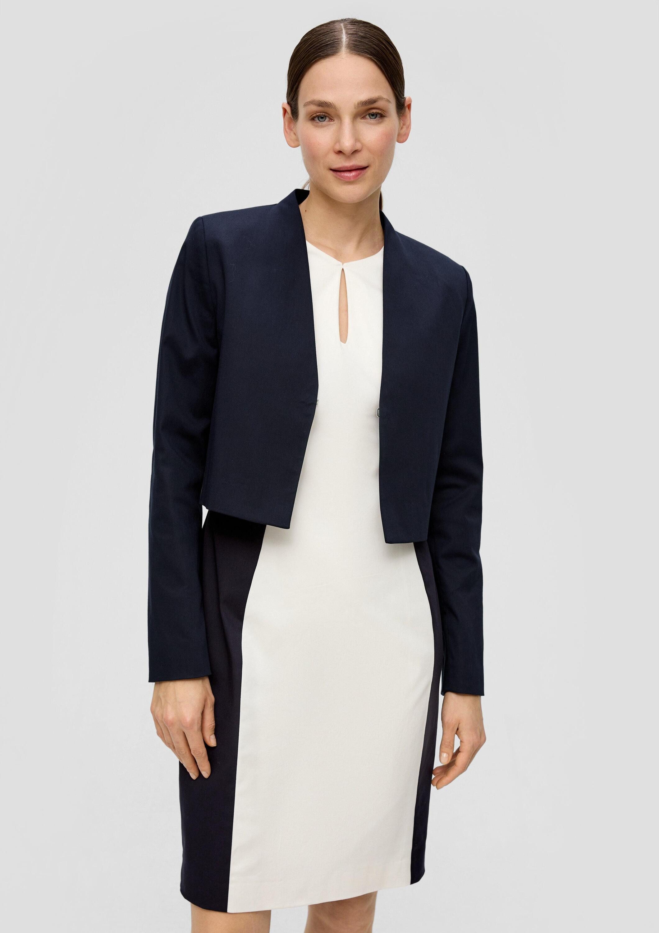 s.Oliver Jackenblazer Indoor-Blazer Verkürzte Jacke aus Lyocellmix