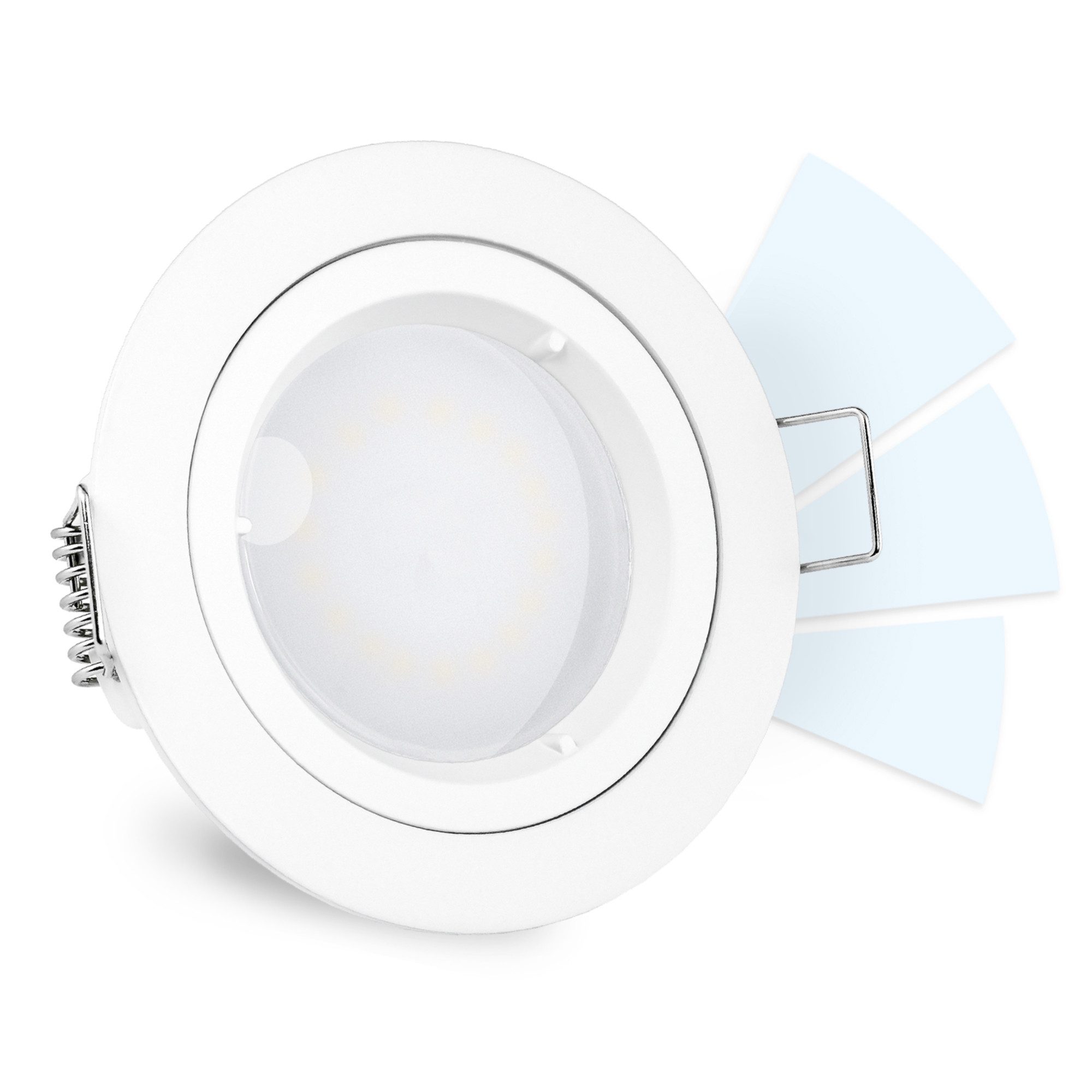 linovum LED Einbaustrahler fourSTEP LED Einbauspot "Dimmen ohne Dimmer" GU10 5W neutralweiss, Neutralweiß