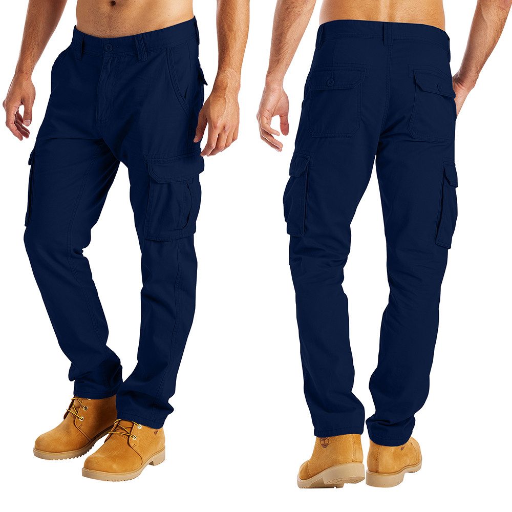 BlauerHafen Cargohose BlauerHafen Herren Cargo Hose 6 Taschen 100% Baumwoll günstig online kaufen