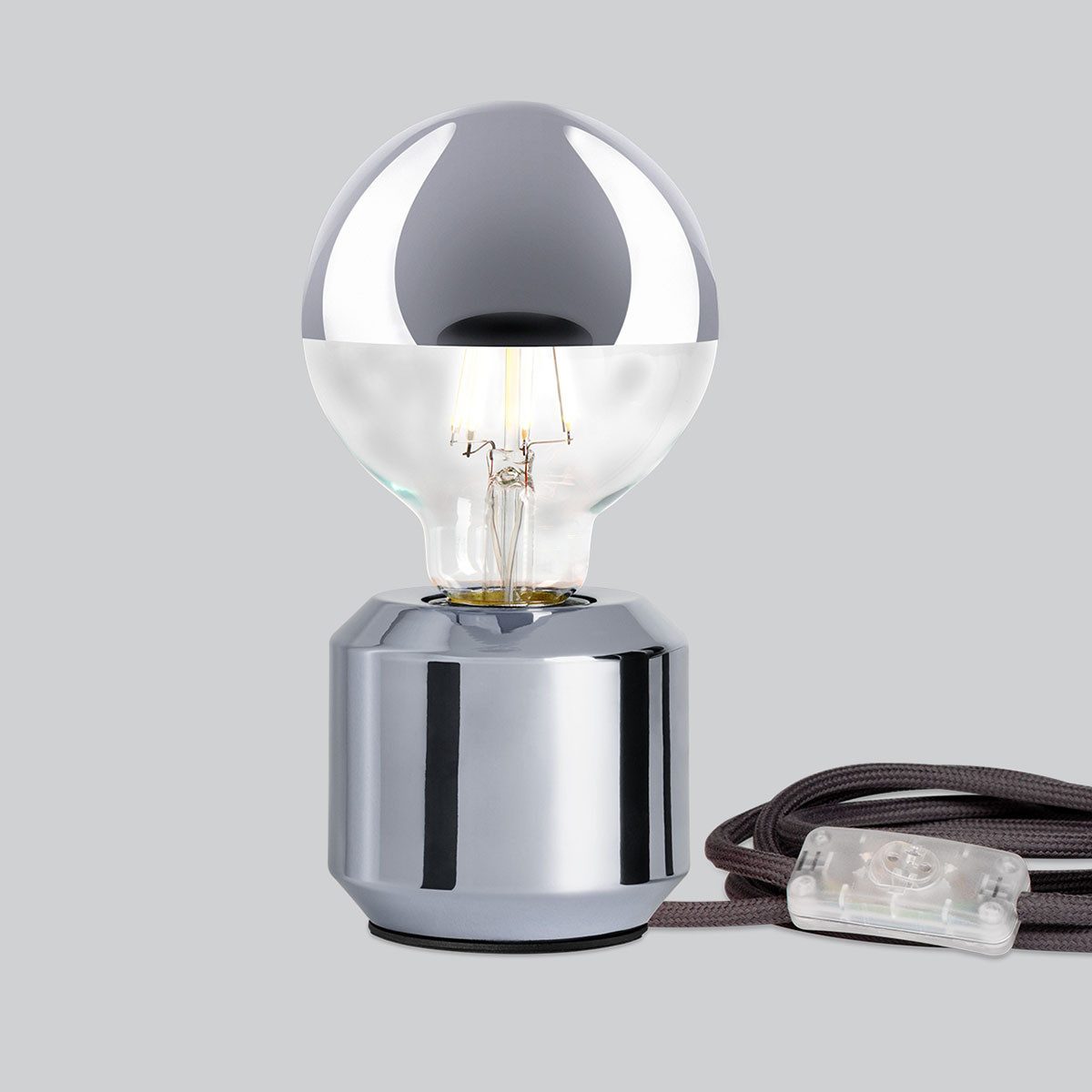 Mawa Design Tischleuchte MAWA Oskar Design-Tischleuchte mit E27-Fassung, LED wechselbar, Tischlampe, E27