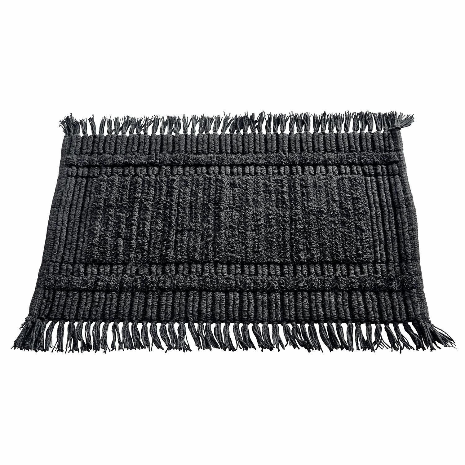 Mirabeau Badematte Badematte Nexilo schwarz, Höhe 400 mm, 100% Baumwolle