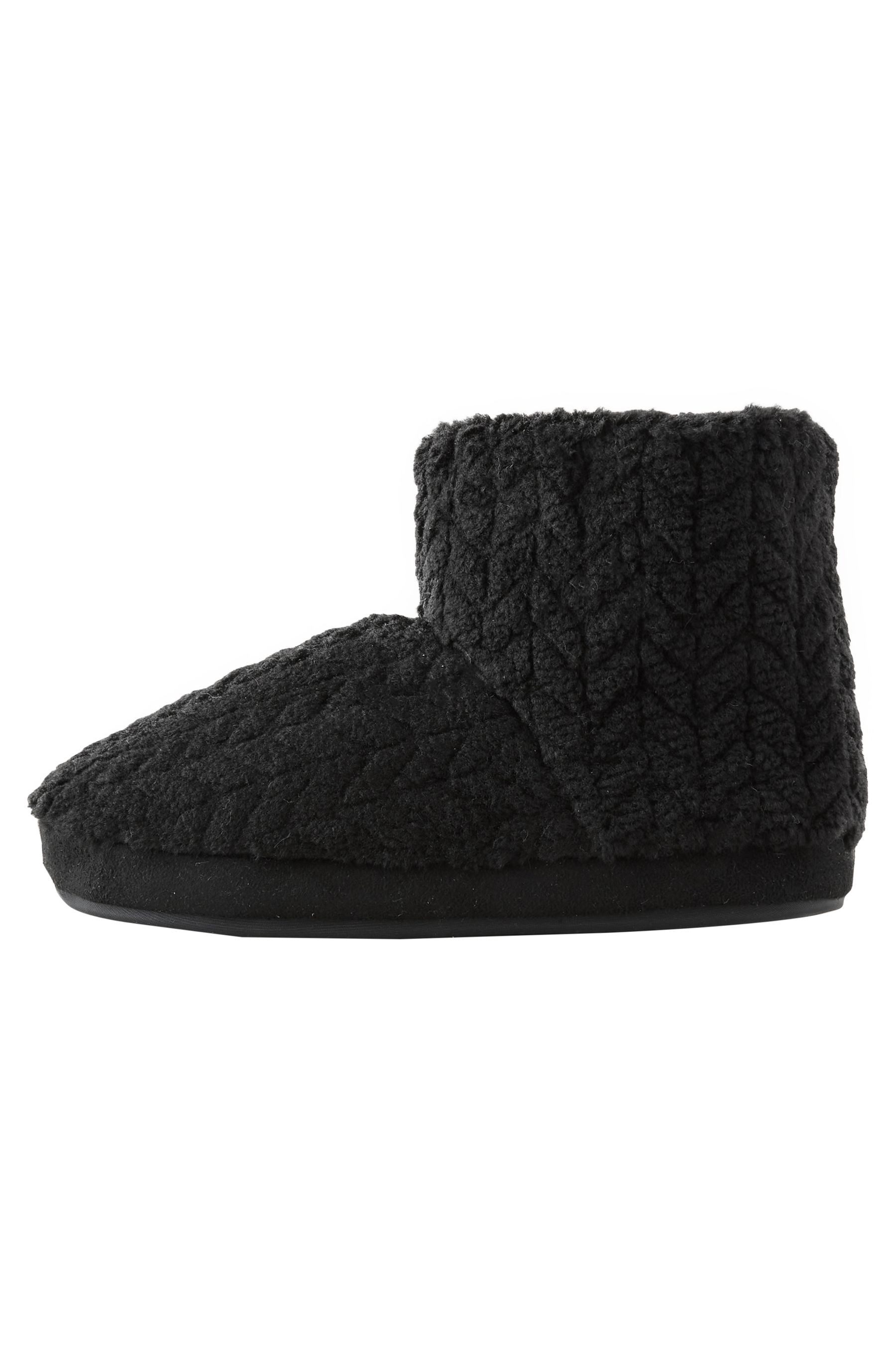 Hausstiefel aus strukturiertem Fleece Hausschuh