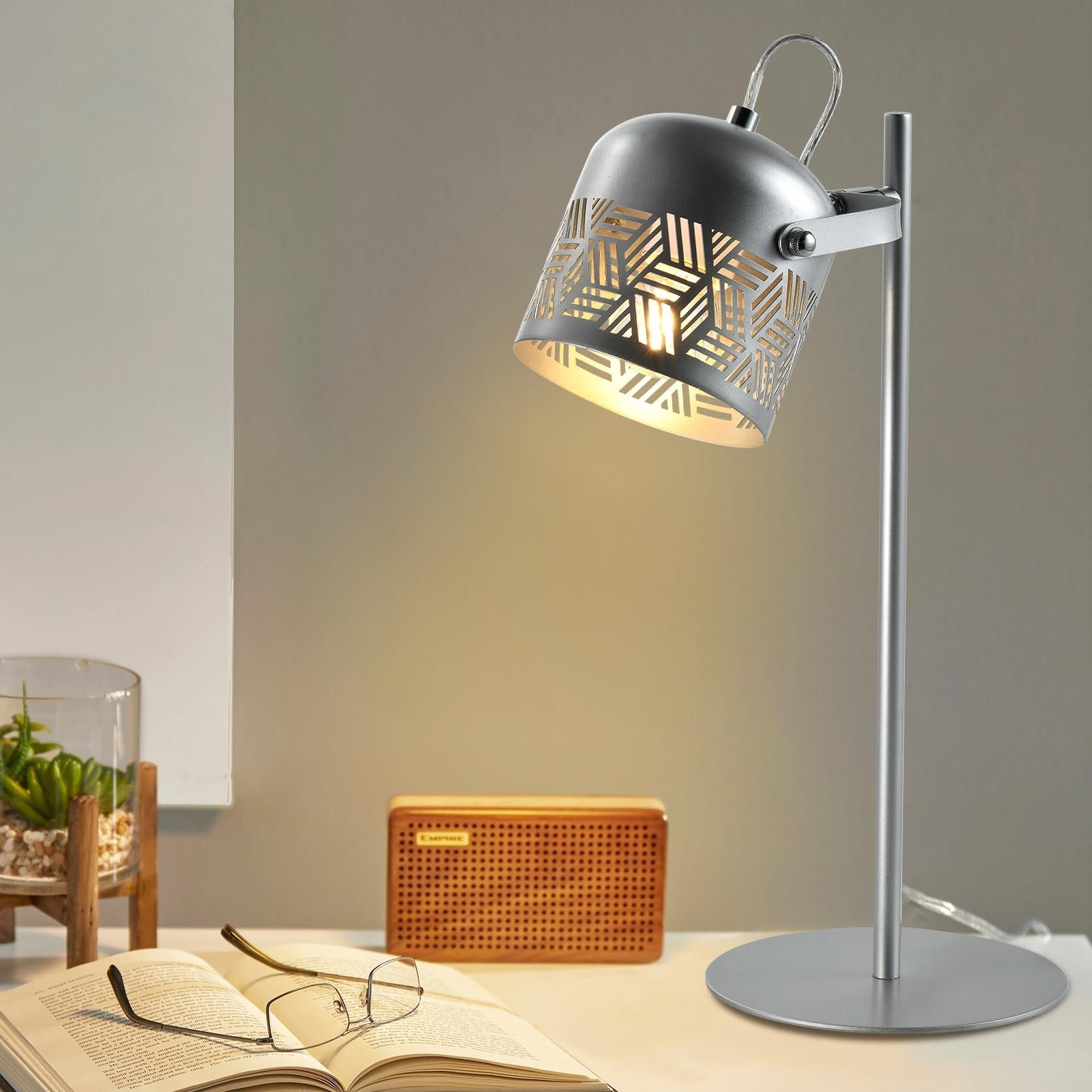LQWELL Tischleuchte E27 Nachttischlampe LED Tischlampe, günstig online kaufen