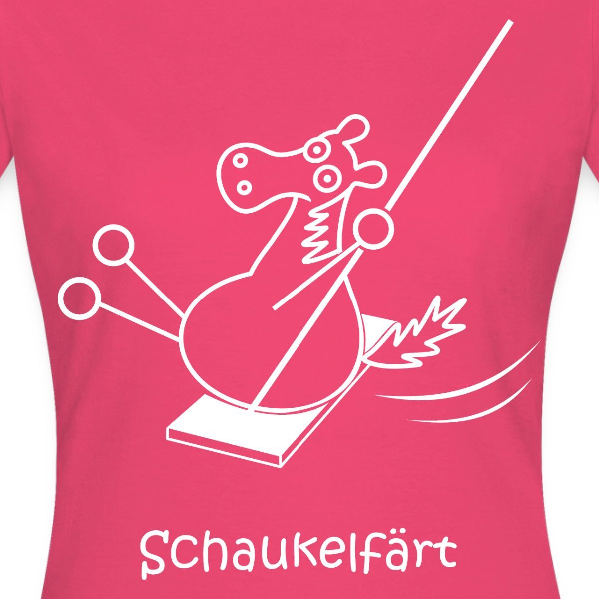 Spreadshirt T-Shirt Schaukelfärt Schaukel Pferd Färt Wortspiel Frauen T-Shirt (1-tlg) Slim Fit, fällt klein aus