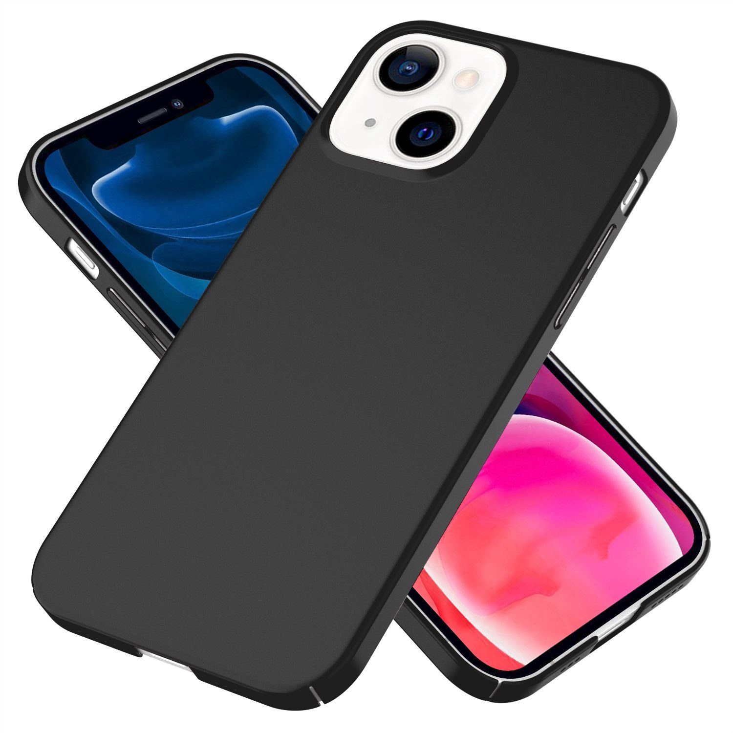 Nalia Smartphone-Hülle Apple iPhone 13 Mini, Ultra Dünne 0,5mm Hülle / Mattes Hardcase / Silk Touch / Extra Leicht