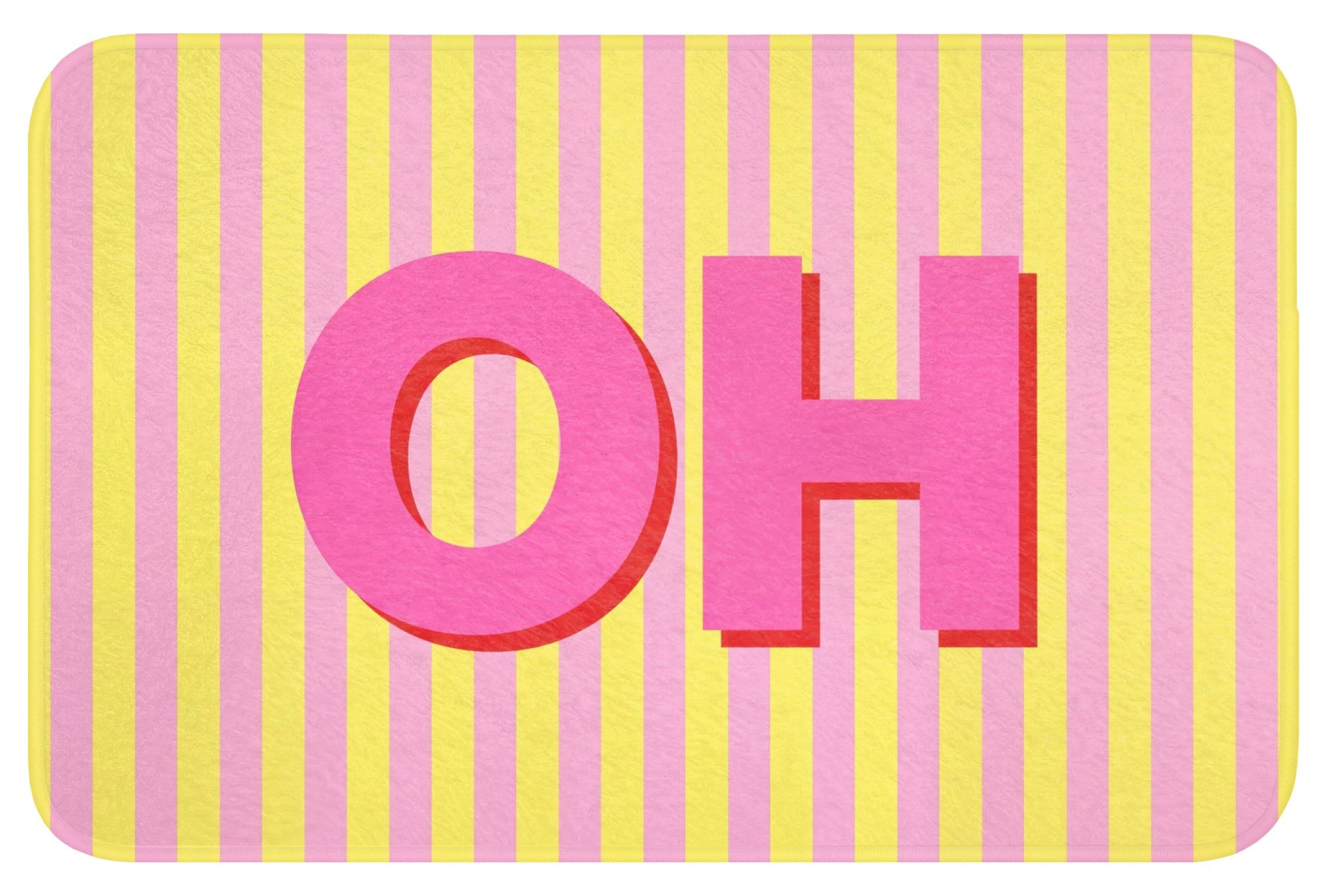 OnlyWow Badematte Text - Streifen