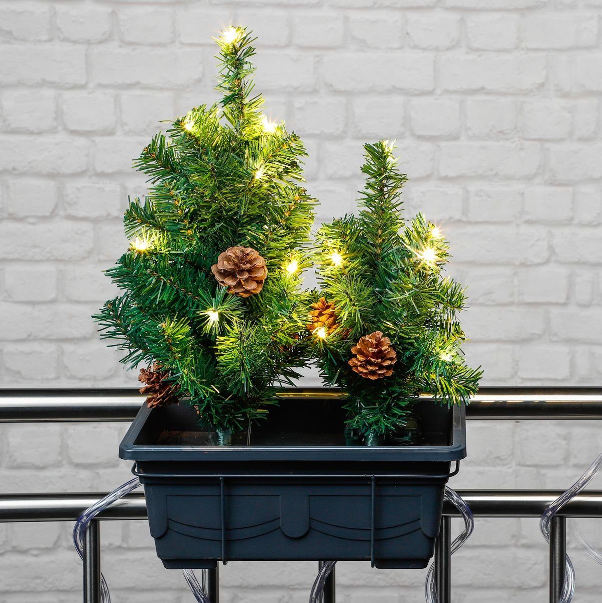 Gravidus Künstlicher Weihnachtsbaum Balkon Weihnachtsbäume Weihnachtsbeleuchtung Außen