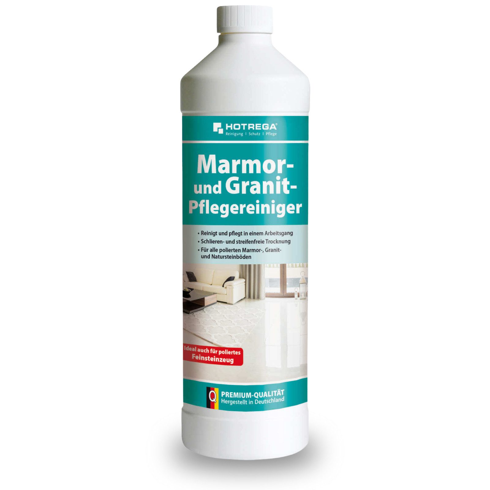 HOTREGA® Marmor und Granit Pflegereiniger Marmor Reiniger Konzentrat Flasche 1L Pflegeset