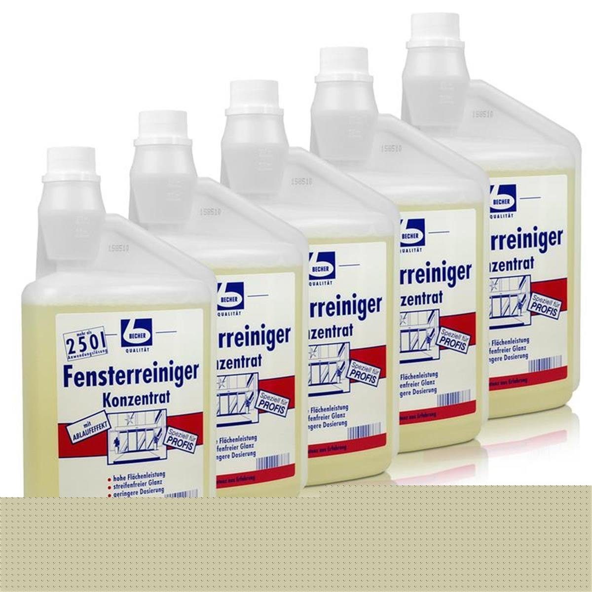 Dr. Becher 5x Dr. Glasreiniger Liter Fensterreiniger 1 Konzentrat Becher