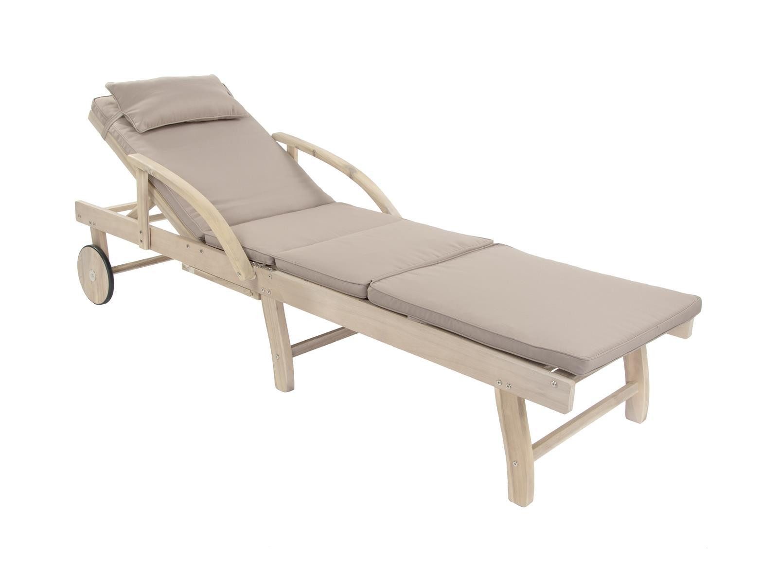 Gartenliege »St. Tropez« Holzliege mit Rollen günstig online kaufen