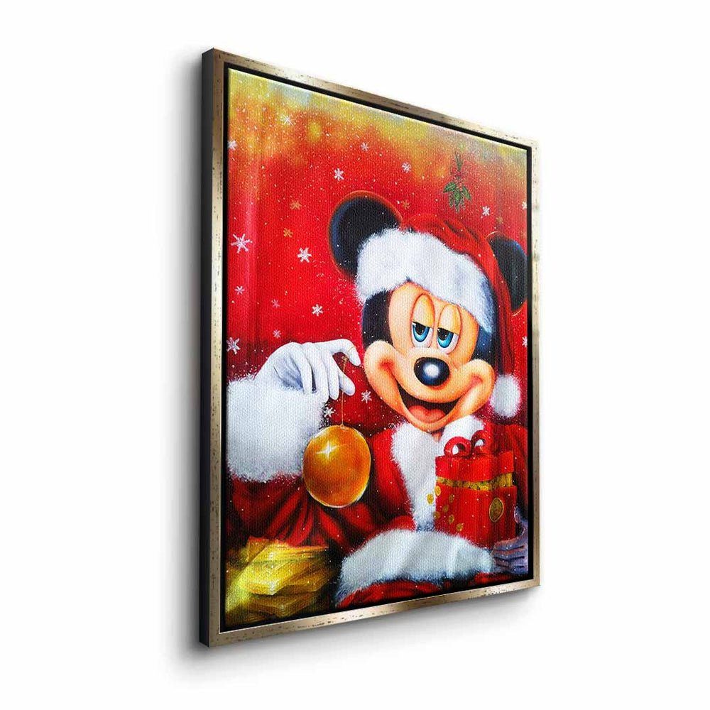 DOTCOMCANVAS® Leinwandbild, Premium Motivationsbild Rahmen designed Christmas by schwarzer Rich - Pamelyi 