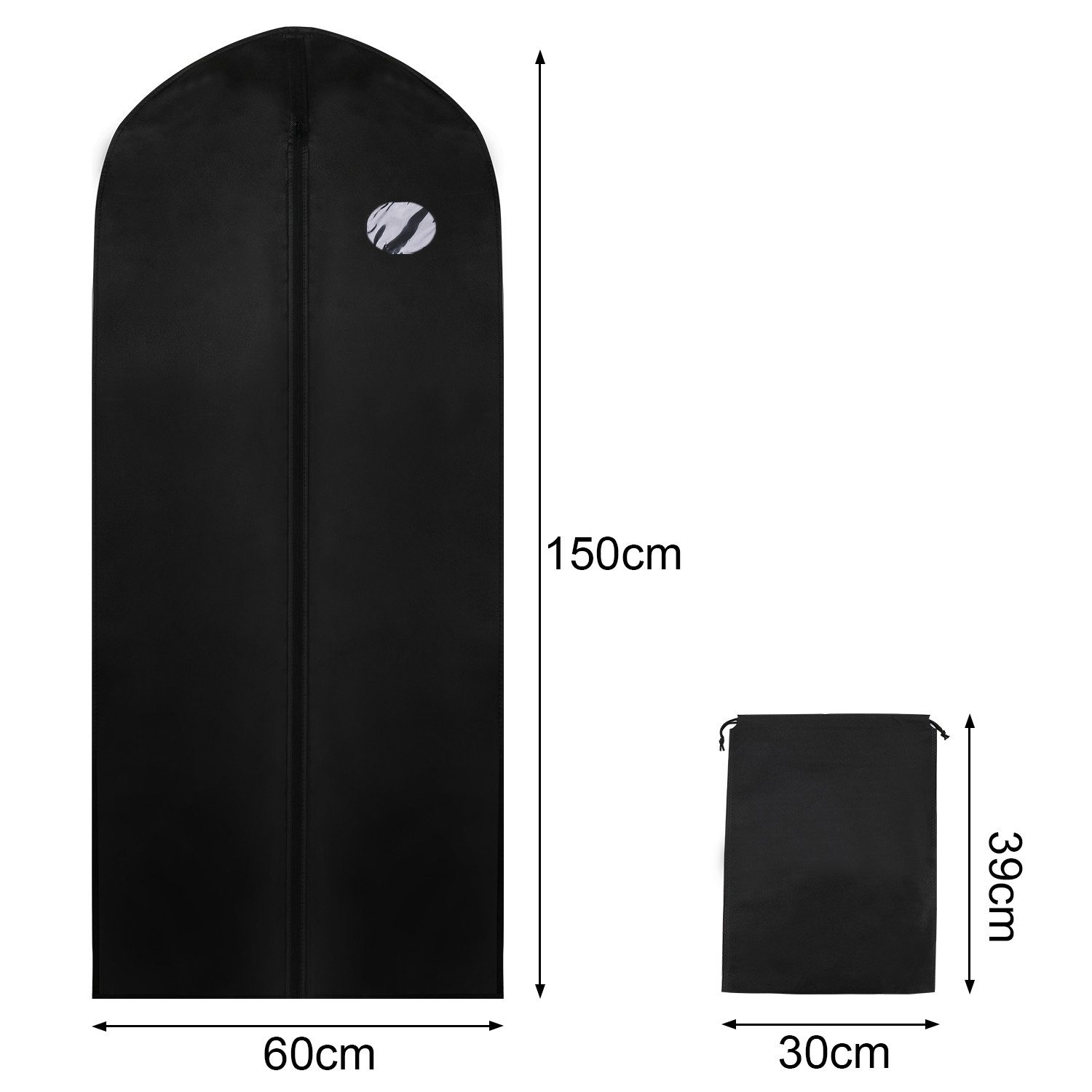 Clanmacy Sitzsack 5St. Kleidersack Kleiderhülle Schutzhülle 150 x 60 cm Mit günstig online kaufen