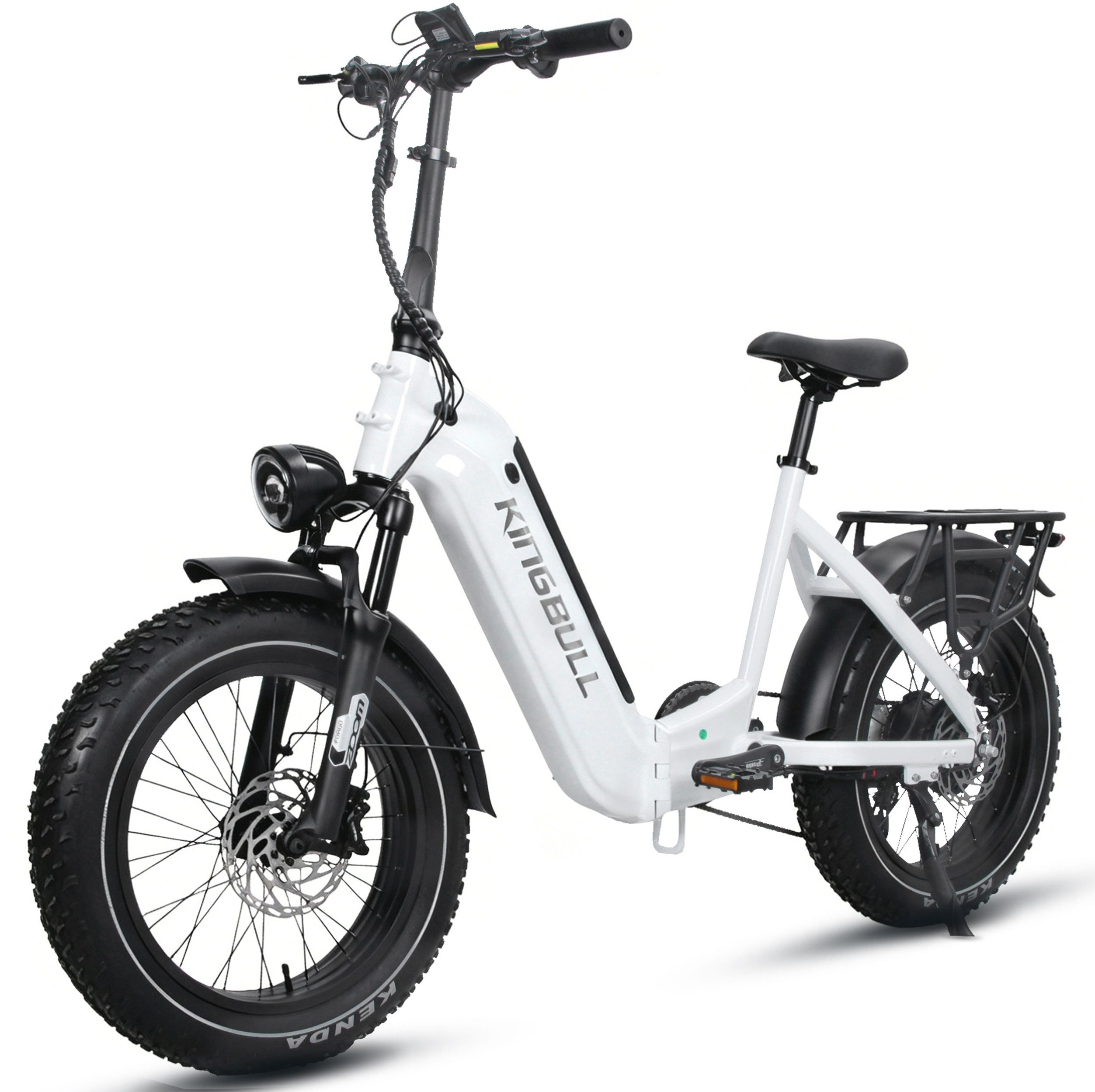 Vankel E-Bike Cityrad VERVE E-Fahrrad Damen u. Herren 960WH Pedelec, 48V 20AH 130 km, Kettenschaltung, Heckmotor, 960 Wh, E-Bikes, 130km, 20×4.0" Fatbike Elektrofahrrad Lockout-Federgabel