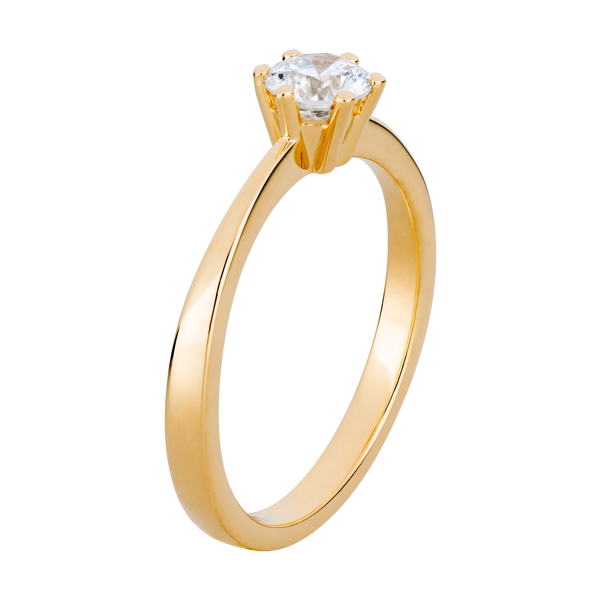Orolino Fingerring Gold 750 mit natürlichem Brillant 0,50ct.