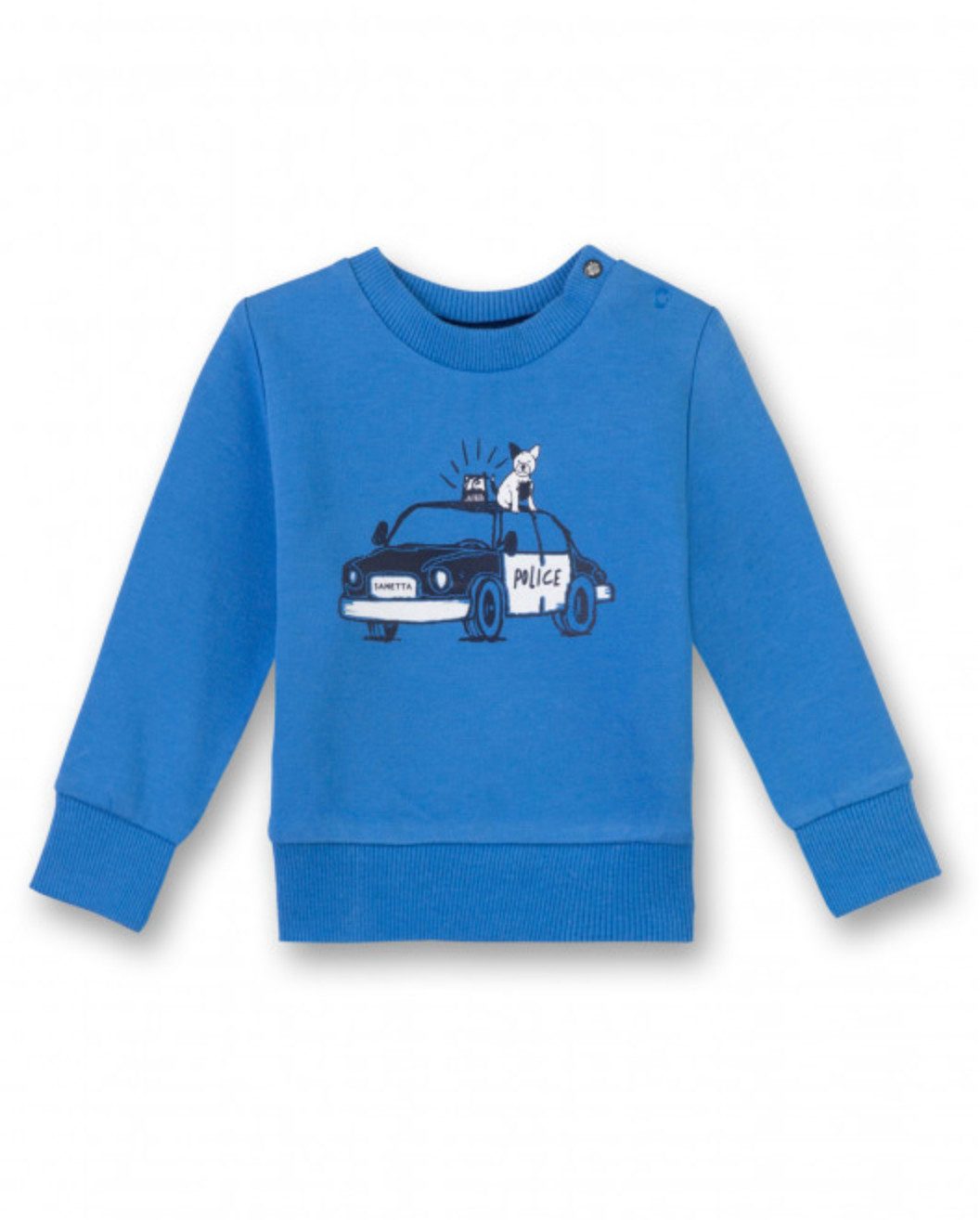 Sanetta Sweater Baby Sweatshirt aus Baumwollmix mit Motivprint und Schulterknöpfen
