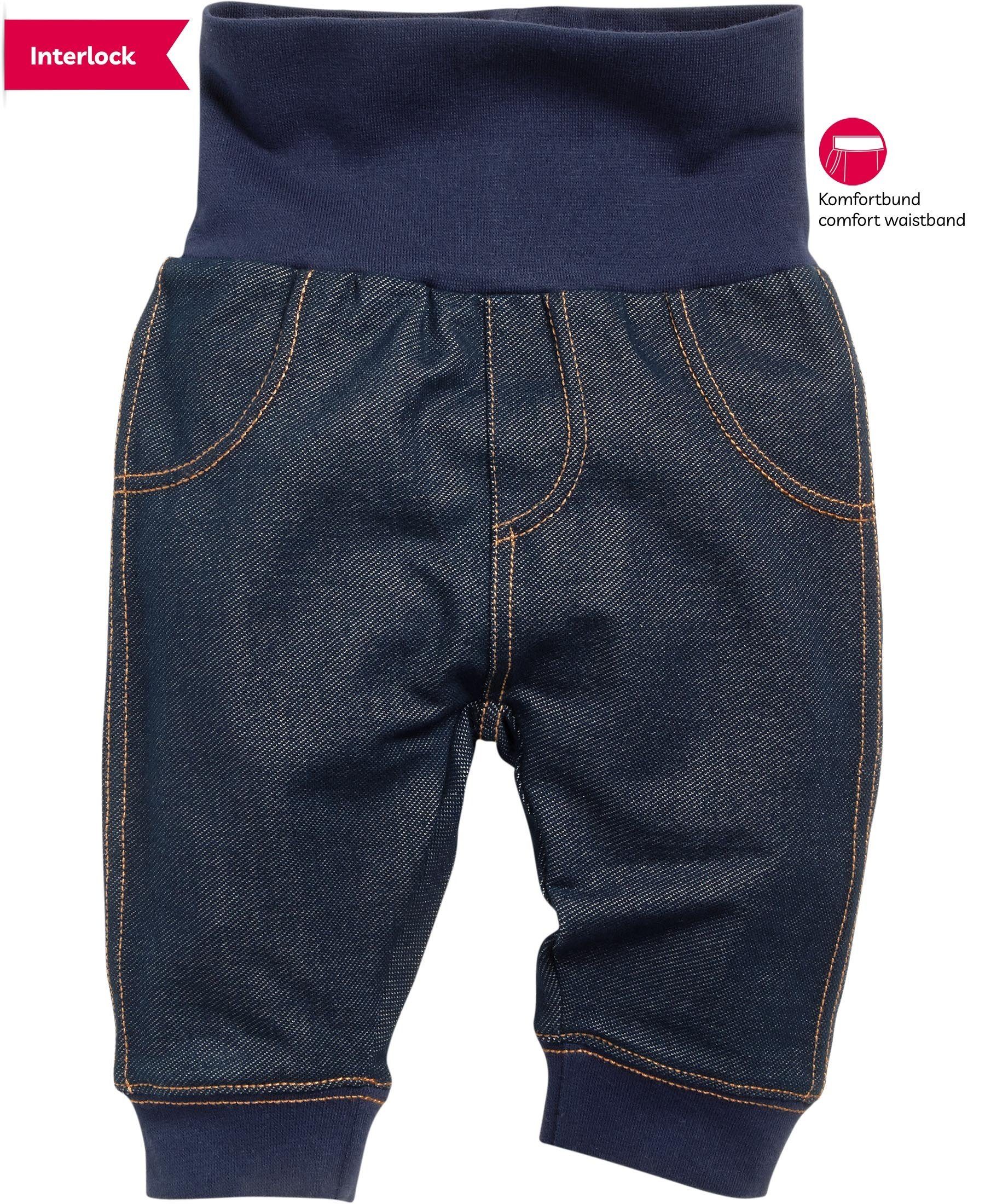 Schnizler Schlupfhose Baby Sweat-Hose Jeans-Optik