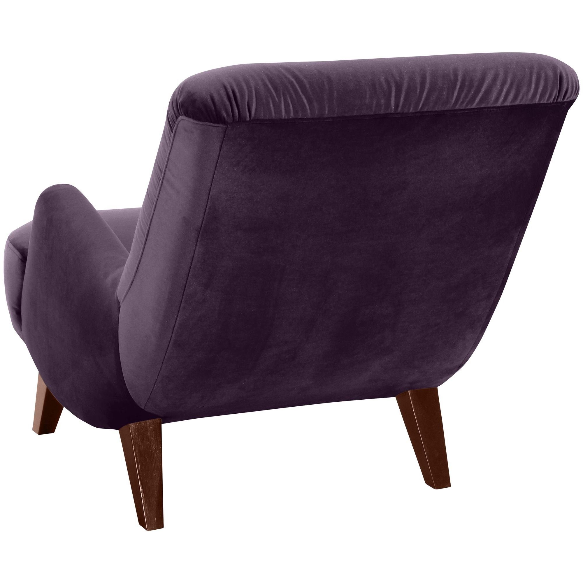 Sessel Kessel nussbaum Sessel Versand, 1-St), purple 58 dunkel inkl. aufm Kajsa Kostenlosem Buche Samtvelours Bezug hochwertig (Sparpreis 21271 verarbeitet,bequemer / Sitz