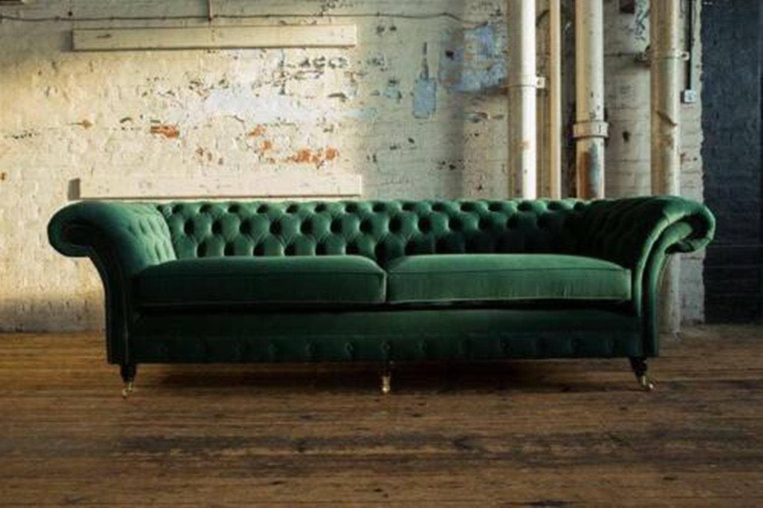 JVmoebel ChesterfieldSofa, Design Chesterfield Stoff Couch Sofa 4