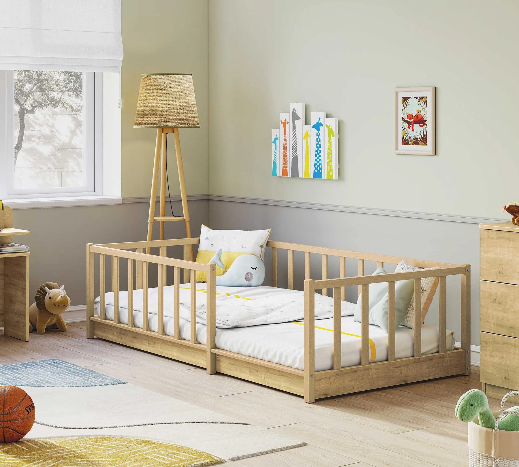 Möbel-Zeit Bett MOCHA Bodenbett, 90x190 cm