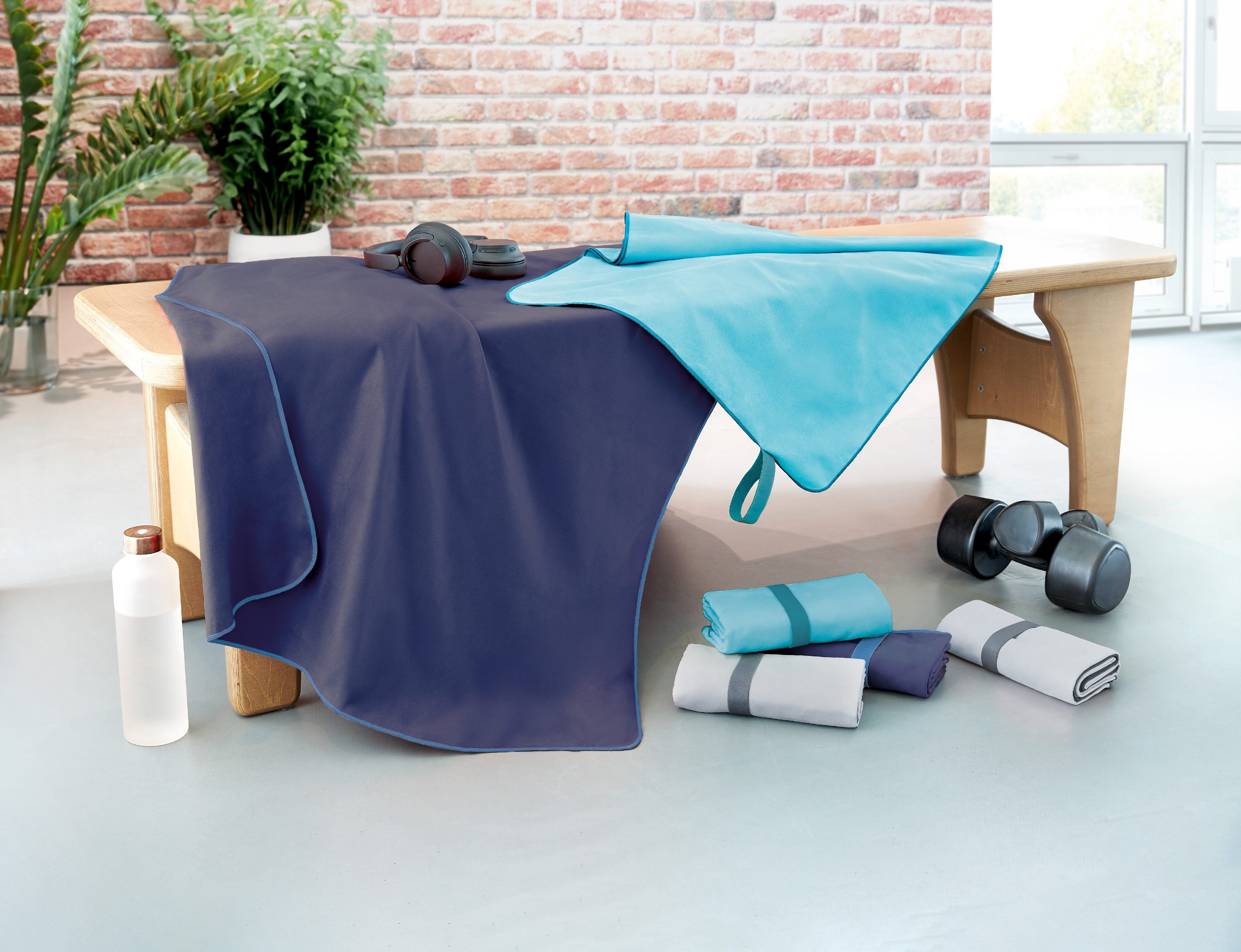 OTTO home Sporthandtuch Elja Reisehandtuch, Strandhandtuch, (1-St), auch als 2er Set erhältlich, schnelltrocknend & saugfähig, Mikrofaser