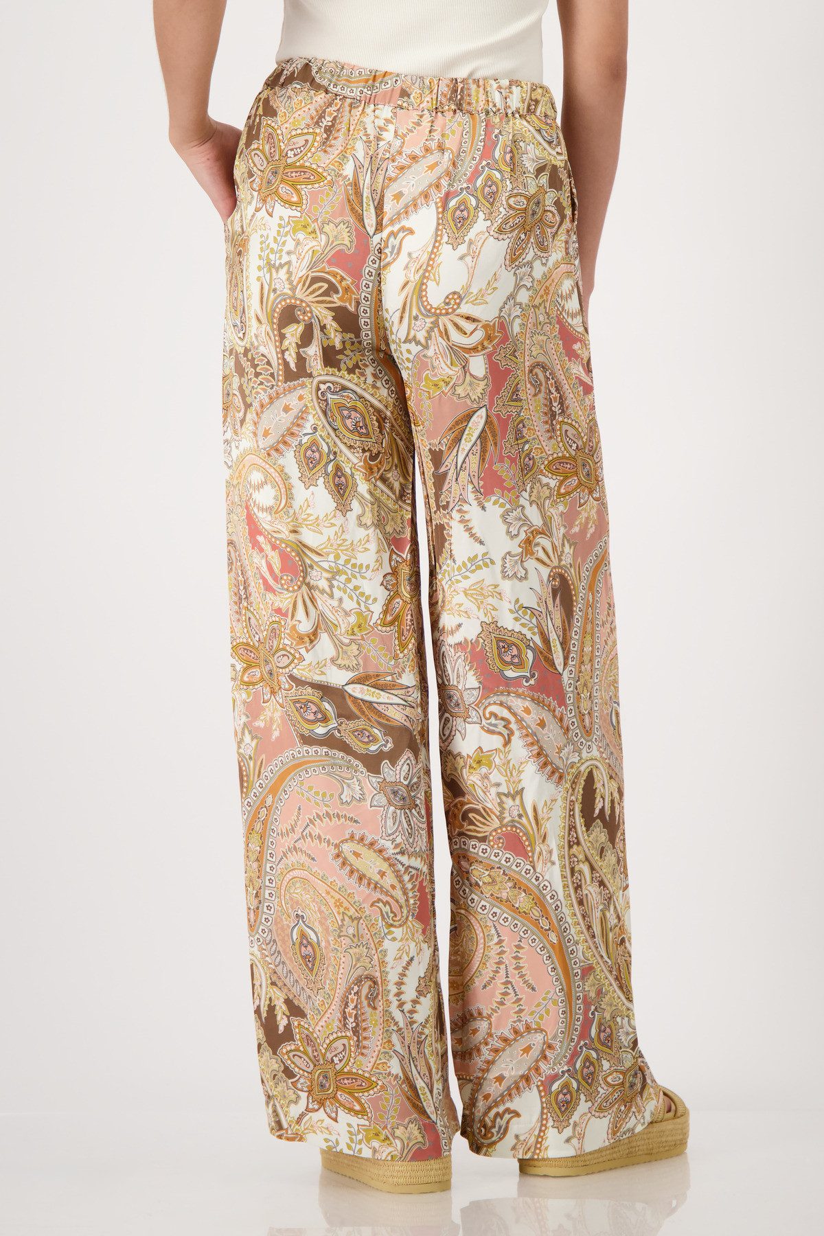 Monari Palazzohose Hose Pia reg. Paisley Regular fit mit Paisleymuster