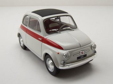 Whitebox Modellauto Fiat 500 1960 weiß rot Modellauto 1:24 Whitebox, Maßstab 1:24