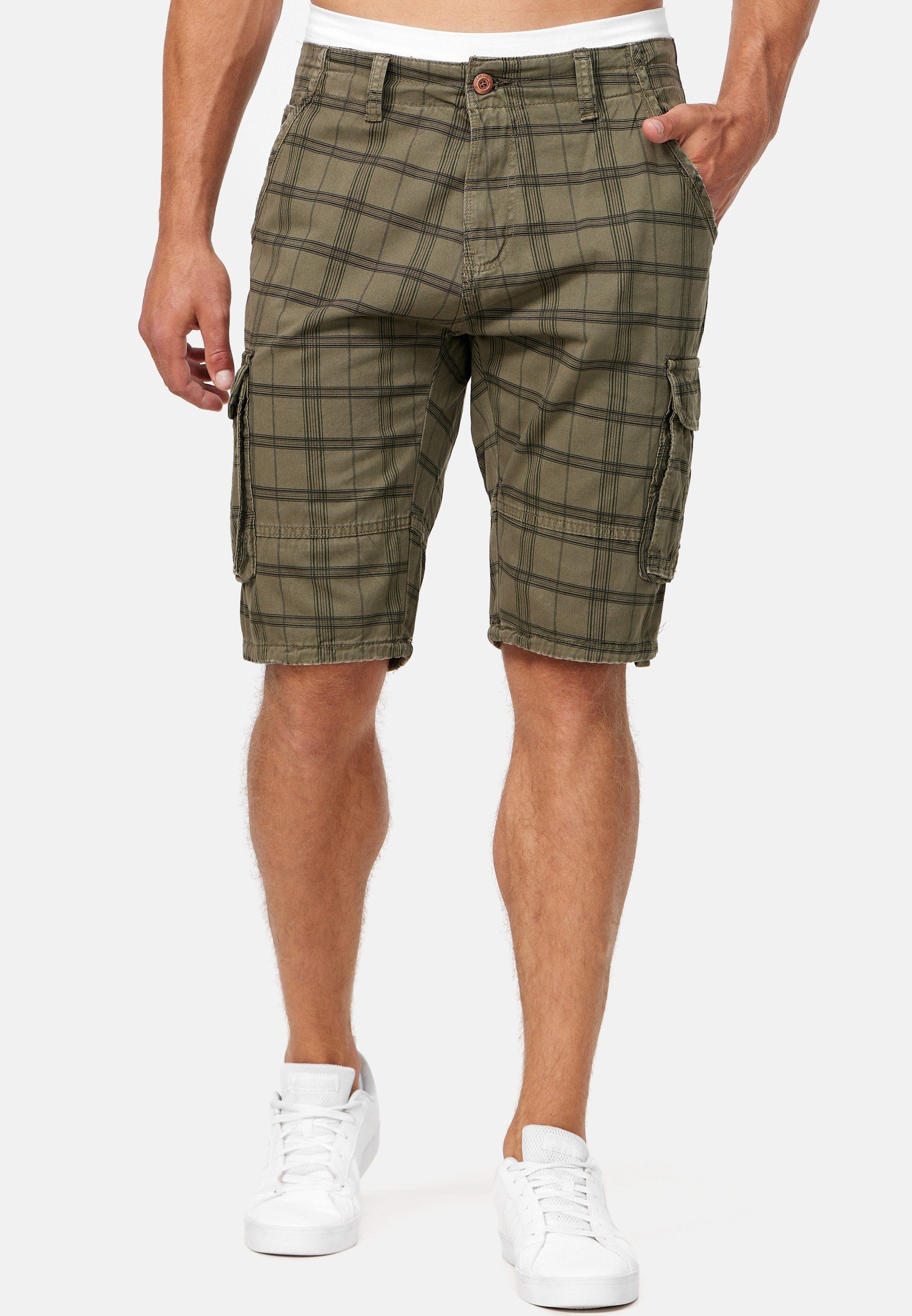 Indicode Cargoshorts Monroe Cargo Army Check