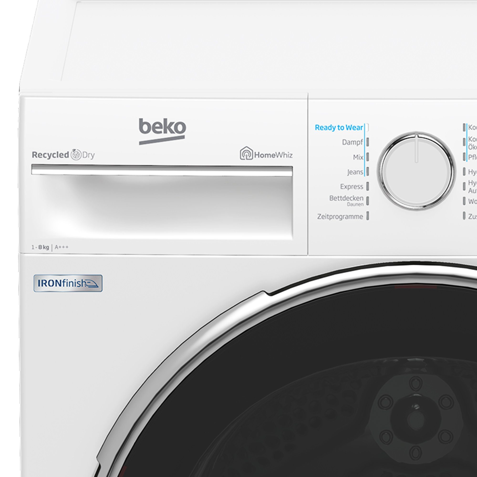 BEKO Wärmepumpentrockner B5T62243W, Knitterschutz, WiFi, Silent-Programm, Allergikergeeignet