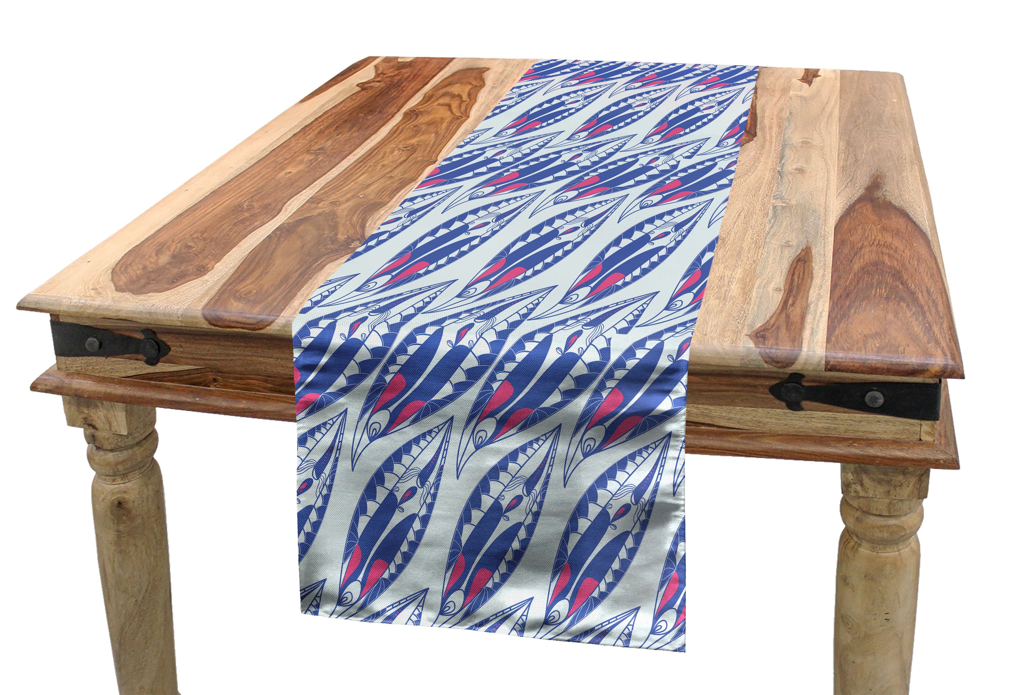 Abakuhaus Tischläufer Esszimmer Küche Rechteckiger Dekorativer Tischläufer, Abstrakt Native American Motive