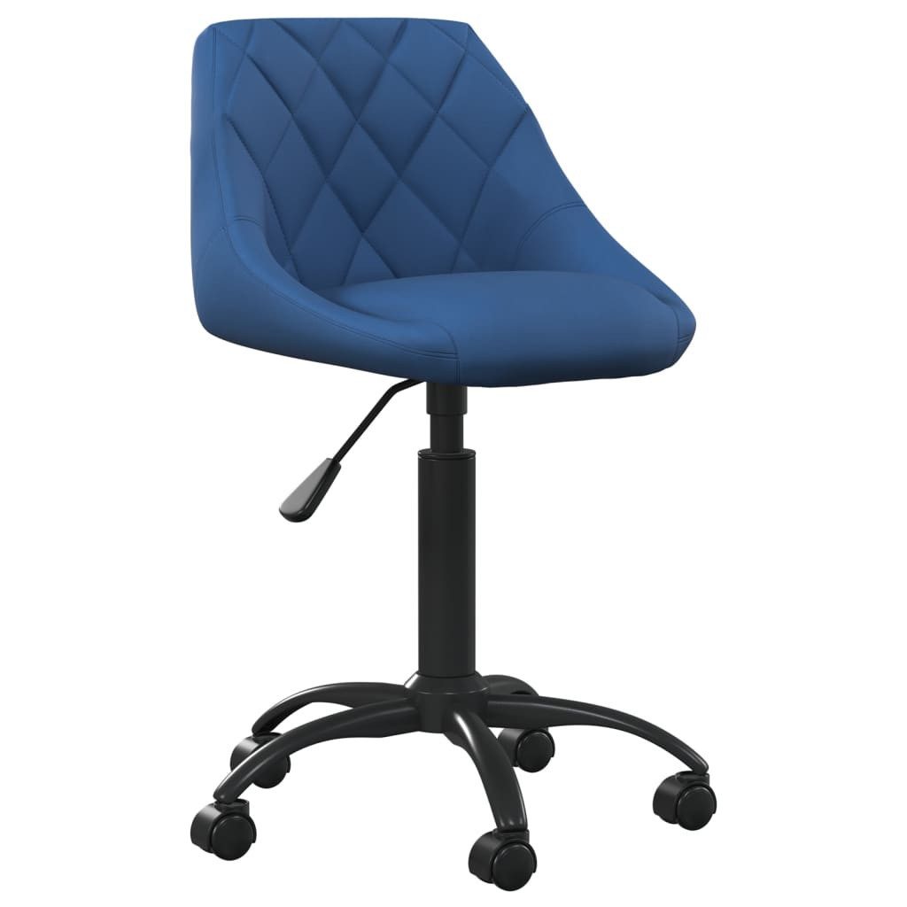 vidaXL Bürostuhl Bürostuhl Blau Samt (1 St)