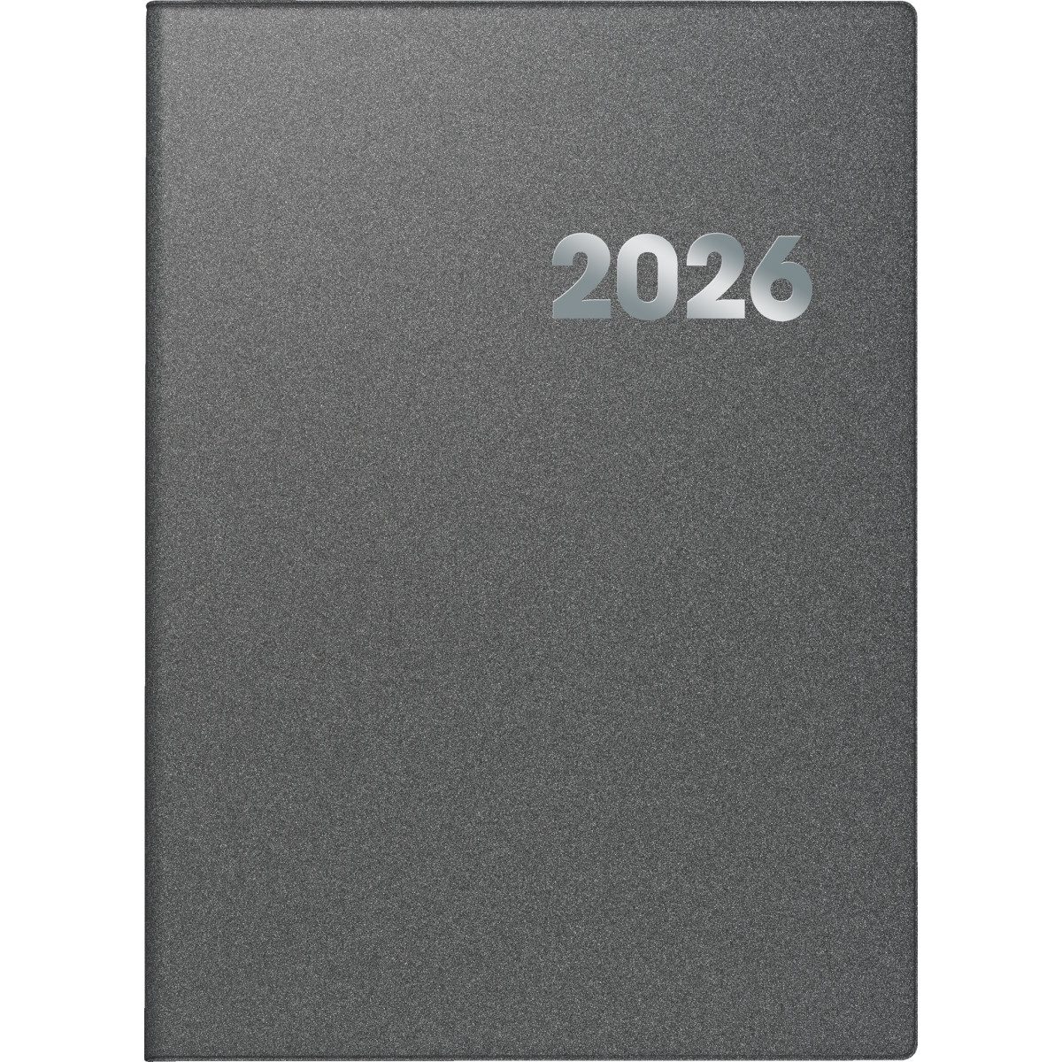 BRUNNEN Buchkalender Buchkalender 789 A4 1 Tag/Seite Kunststoff-Einband Reflection grau 202