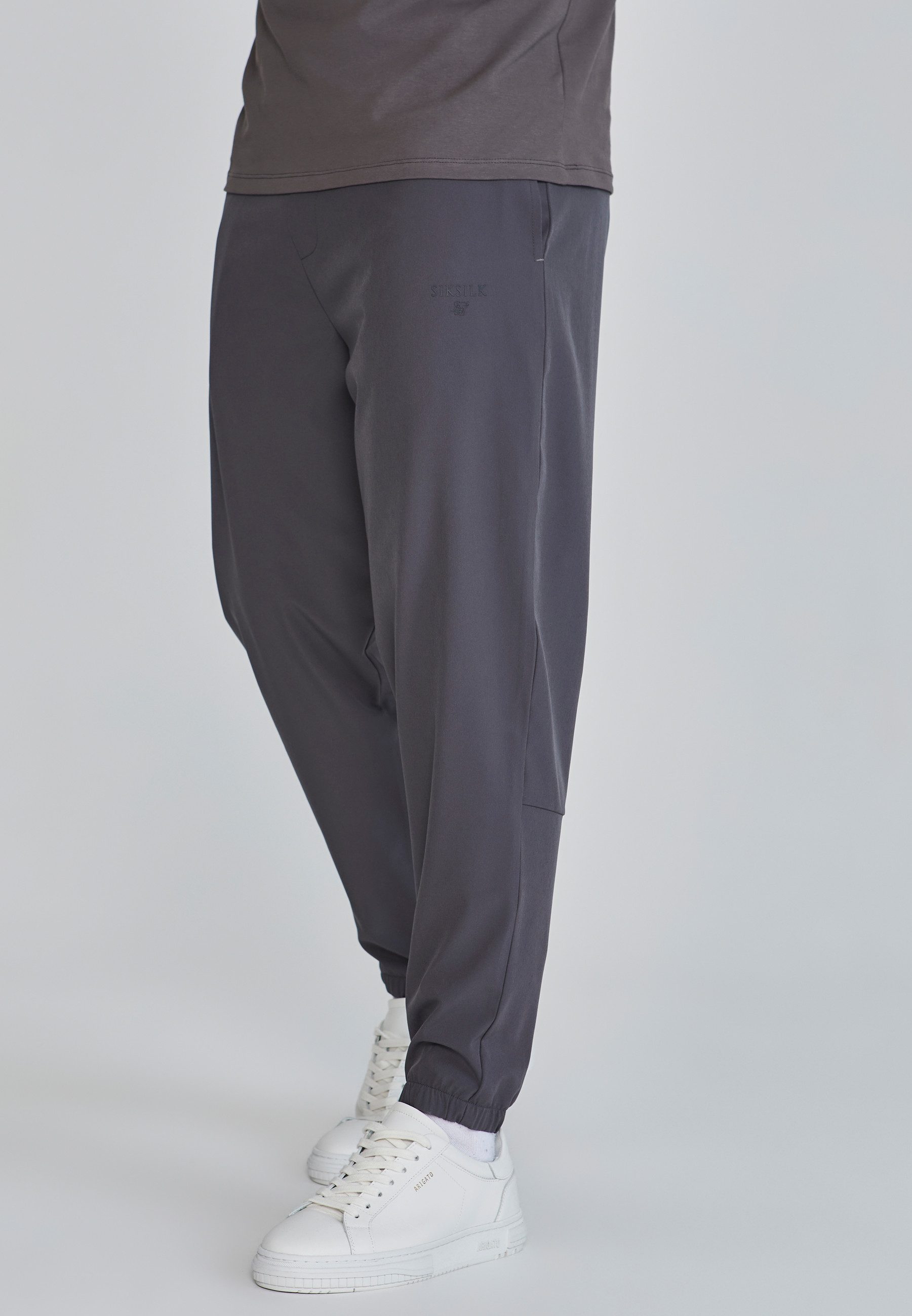 Jogger Pants SikSilk Herren Graue Smart Hose
