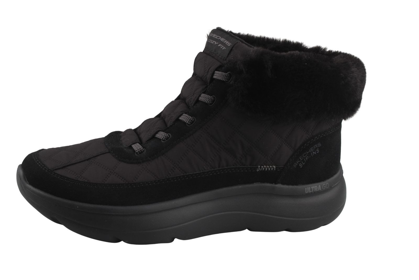 Skechers 144844-BBK Stiefelette Damen-Boots mit Hands Free Slip-ins