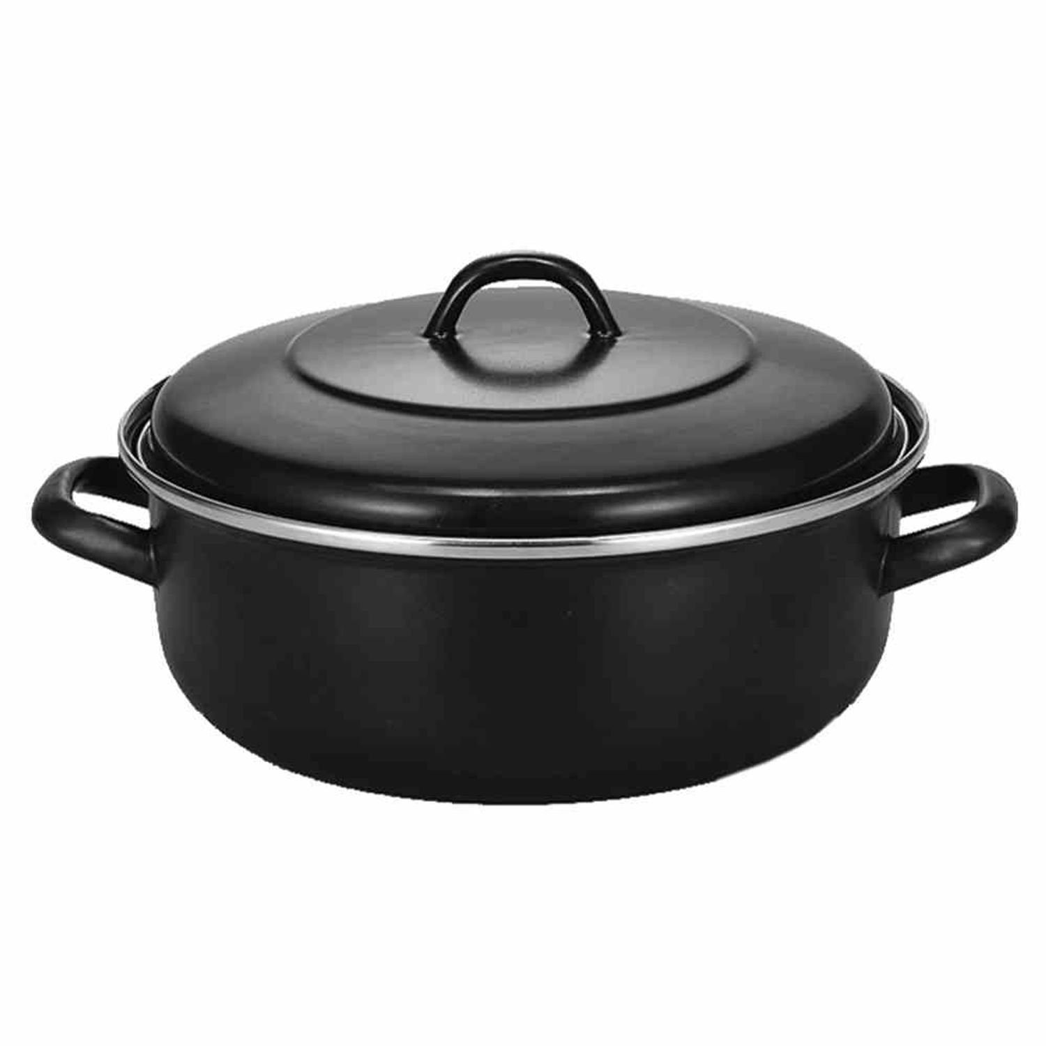 Karl Krüger Bräter Kölner Bräter 28 cm schwarz matt emailliert, Metall