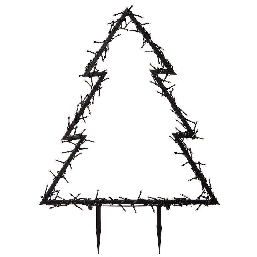 edelman LED Stern Gartenstecker Leuchttanne warmweiß Metall schwarz günstig online kaufen