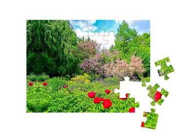 puzzleYOU Puzzle Sommergarten und grüne Natur, 48 Puzzleteile, puzzleYOU-Kollektionen Garten